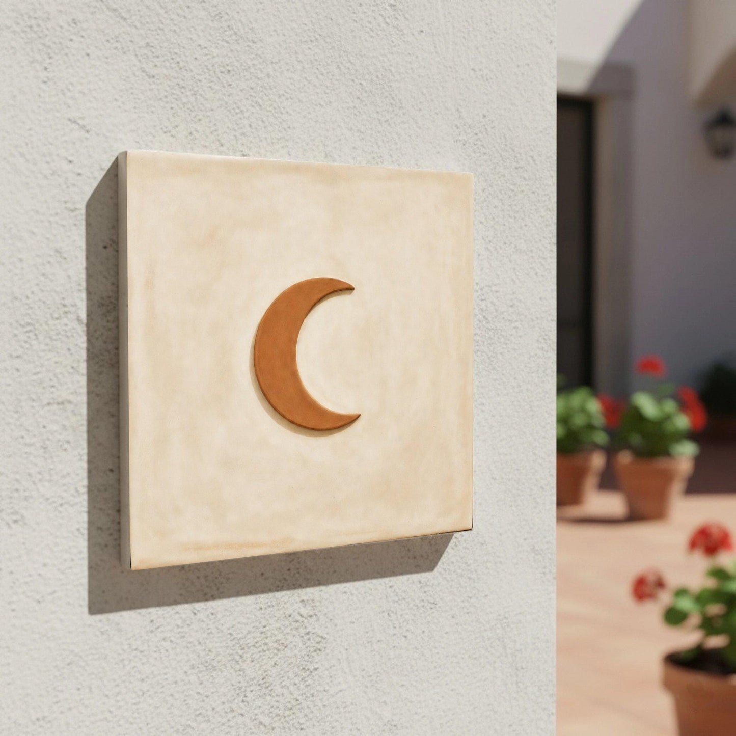 Crescent luna minimalista — Mediterranean Kitchen Tile Decorative Tile