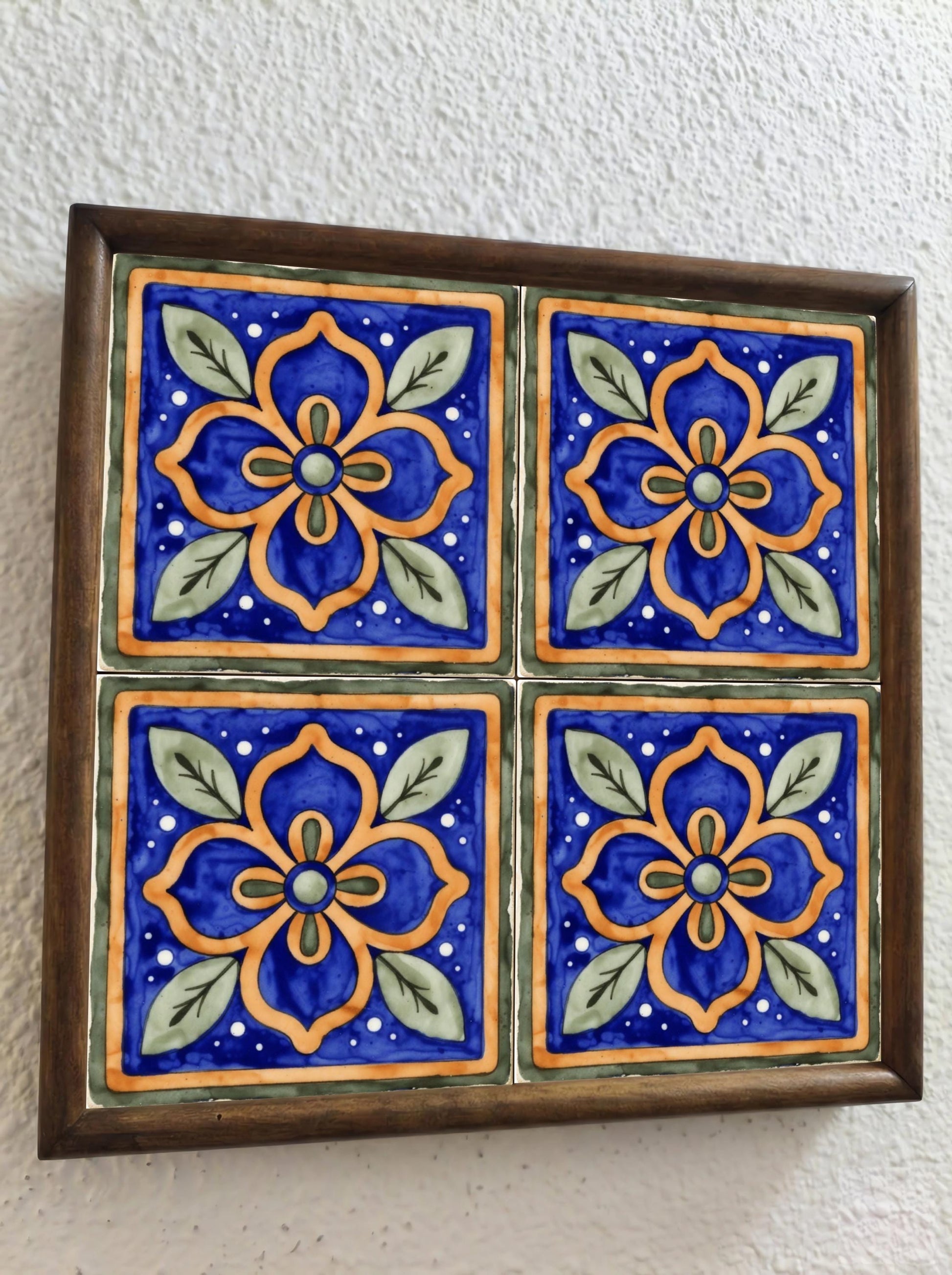 Fliese Talavera Blau Spanisch · Azulejo im Sevilla-Stil