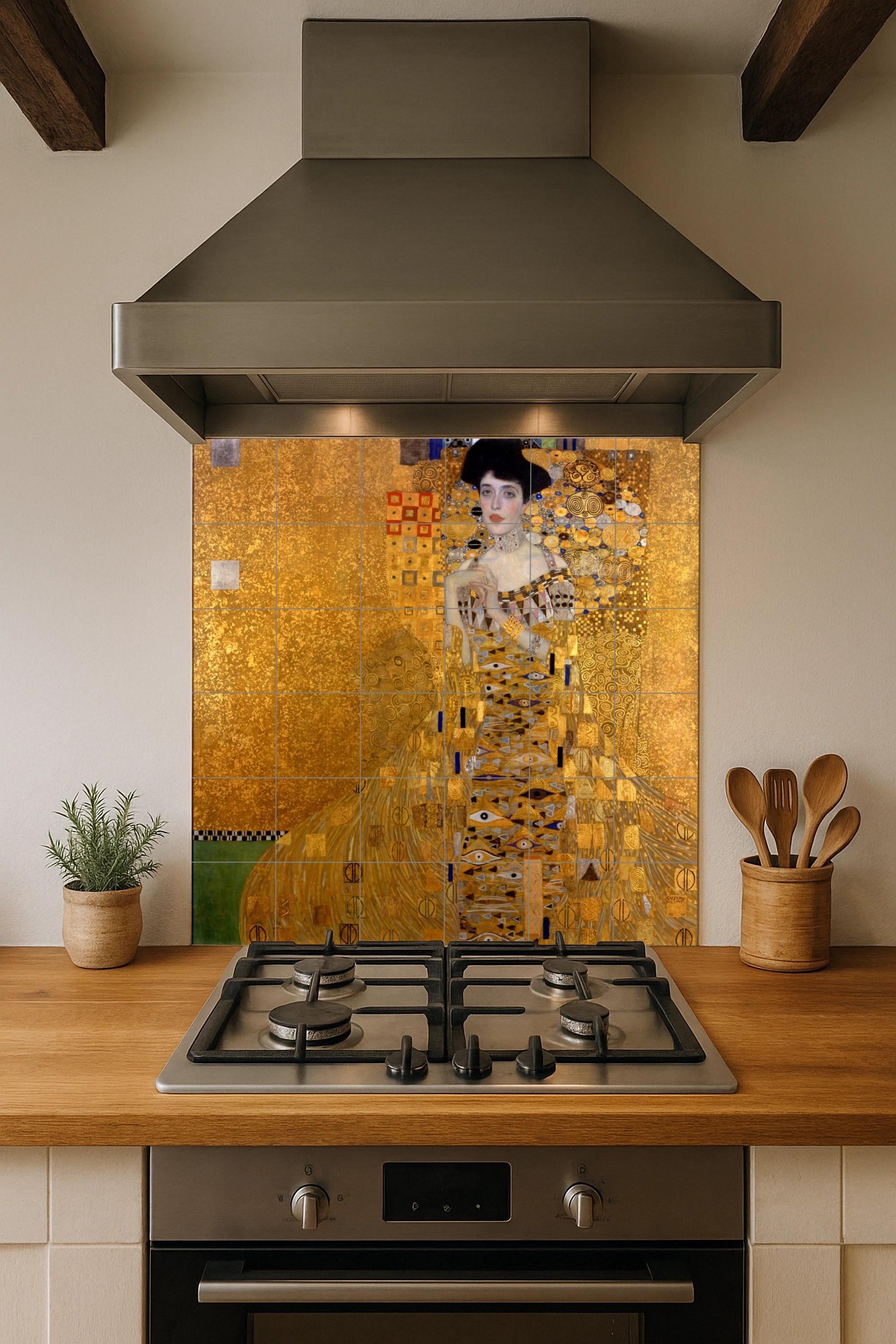 Retrato de Adele Bloch-Bauer I Mural de azulejos de cerámica