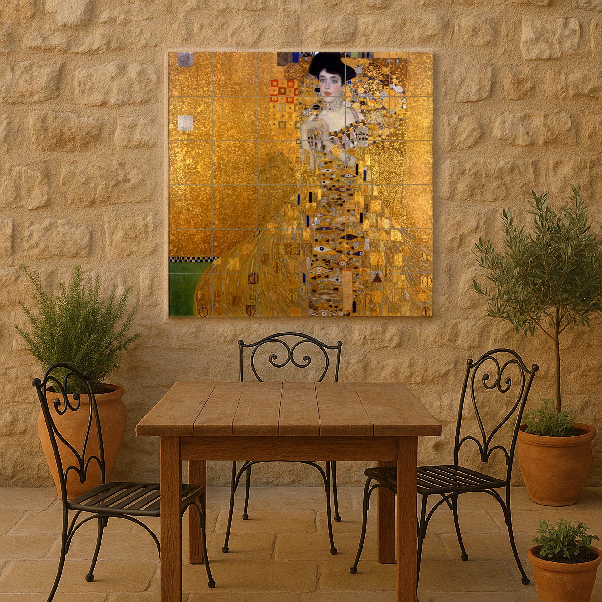 Retrato de Adele Bloch-Bauer I Mural de azulejos de cerámica