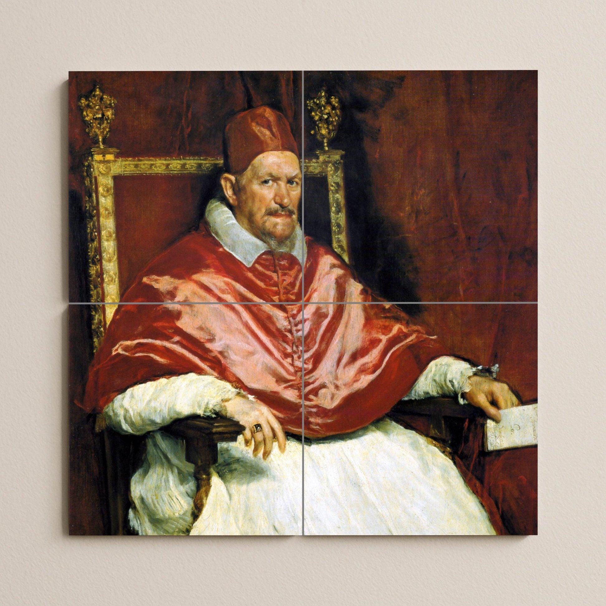 Fresque en Carrelage Cerámica du Papa Inocencio X — Fresque à Motifs Décoratifs