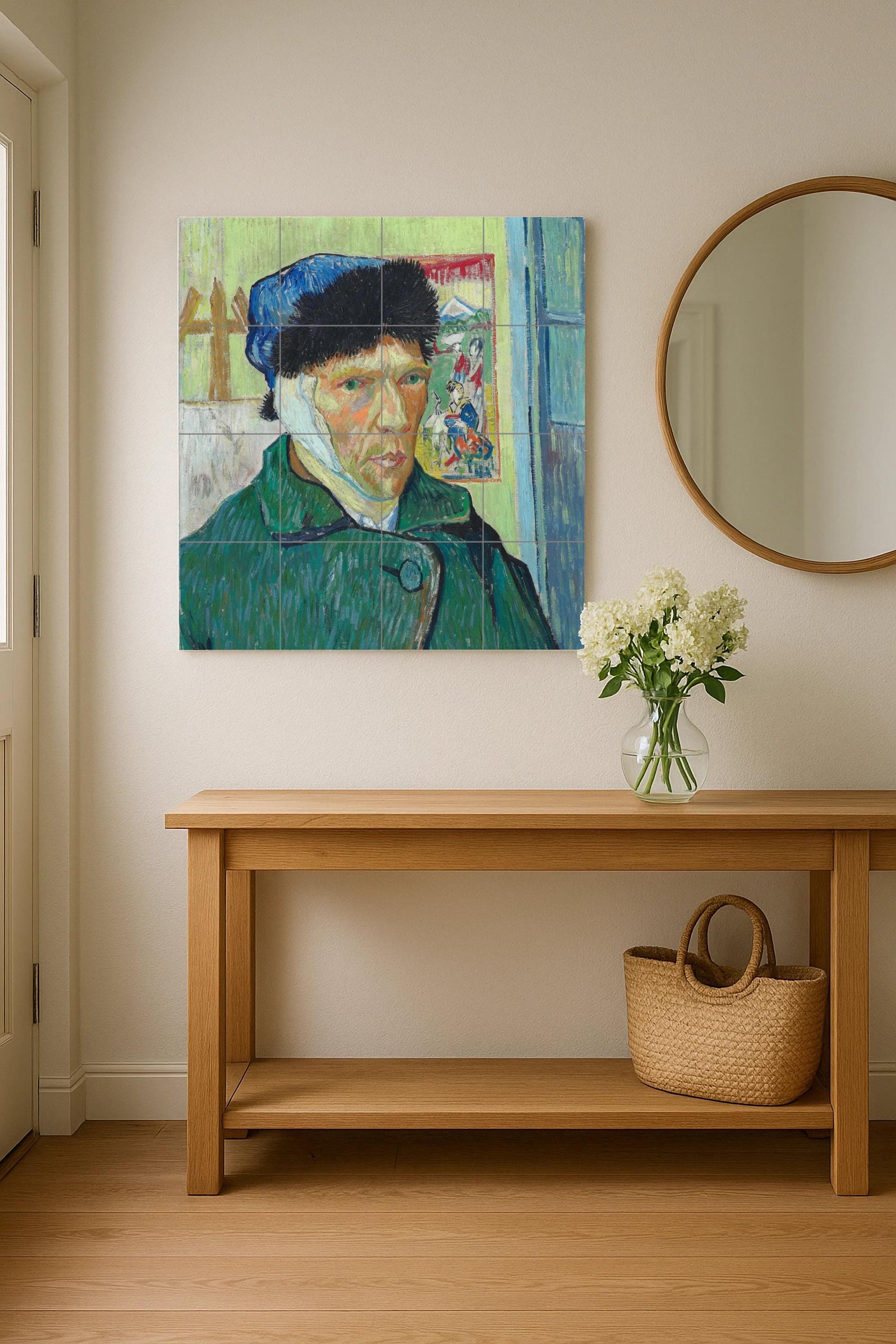 Mural de cerámica "Autorretrato con la oreja vendada"