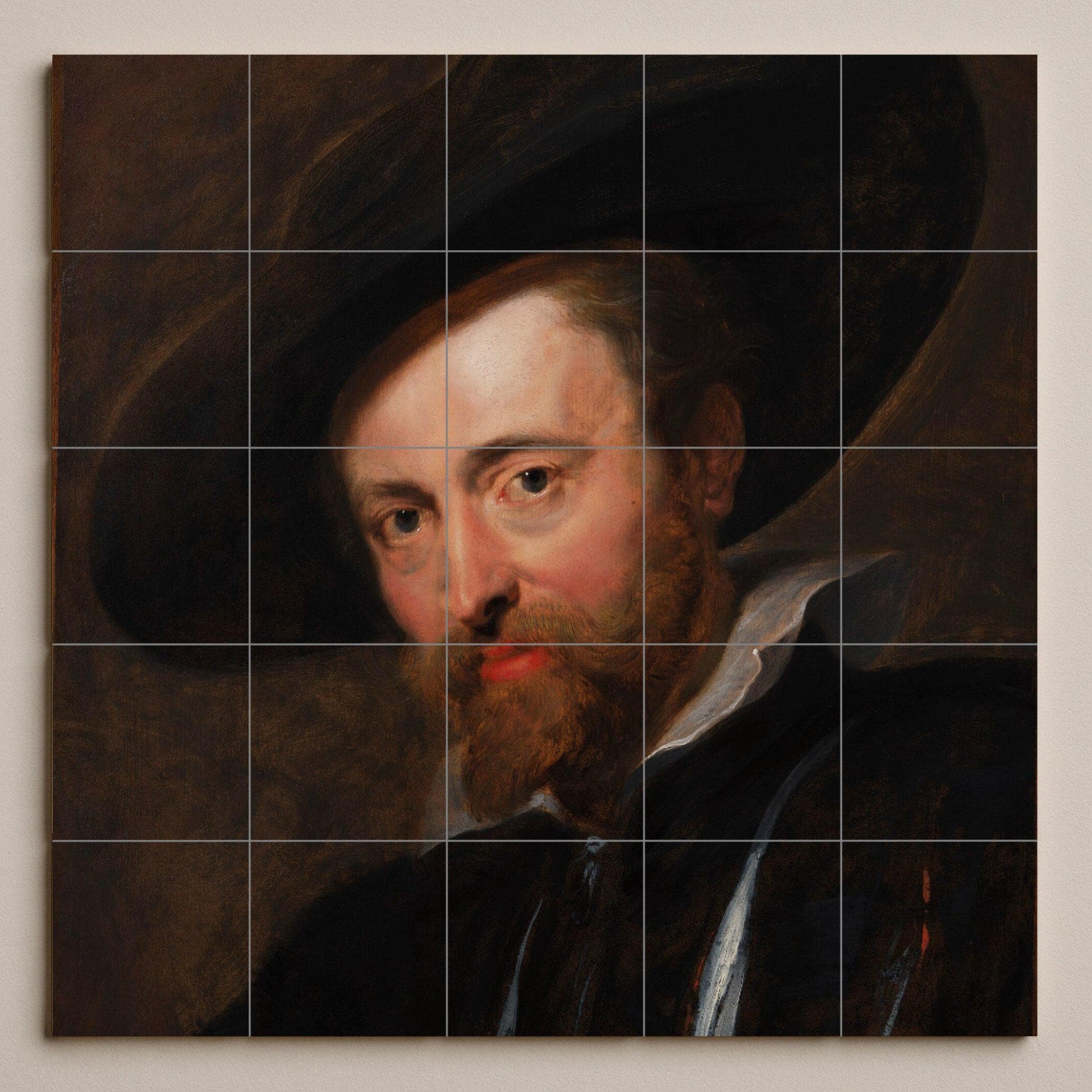 Self-Portrait — Decorative Pattern Mural · Tile Wall Art
