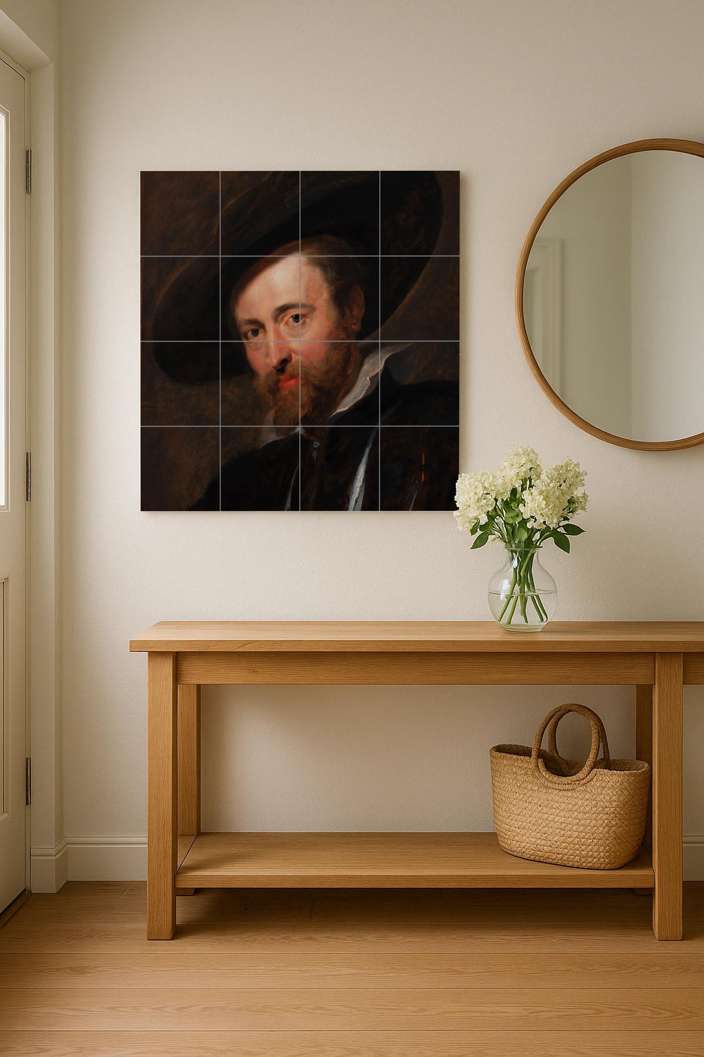 Self-Portrait — Decorative Pattern Mural · Tile Wall Art