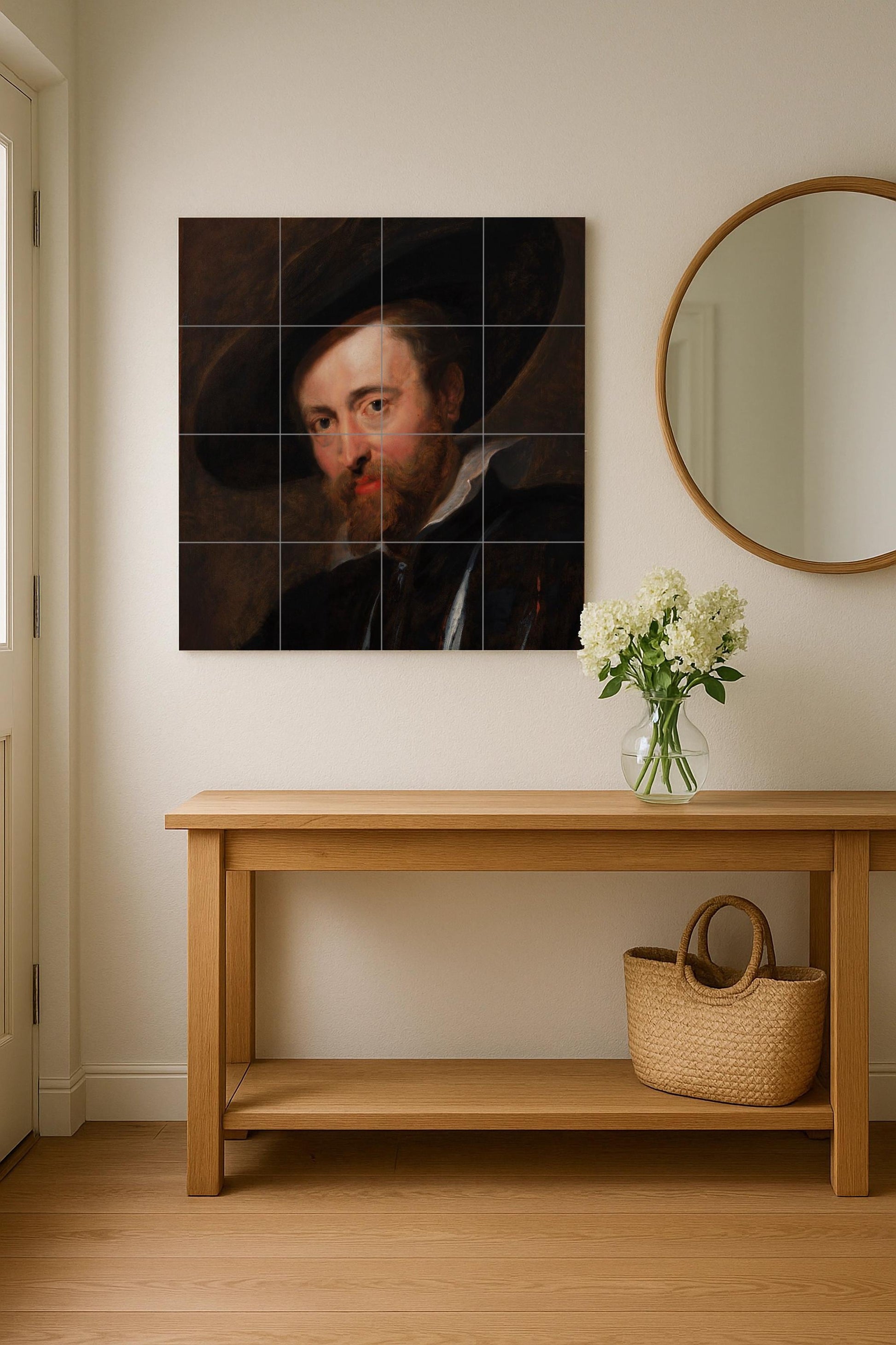 Self-Portrait — Decorative Pattern Mural · Tile Wall Art