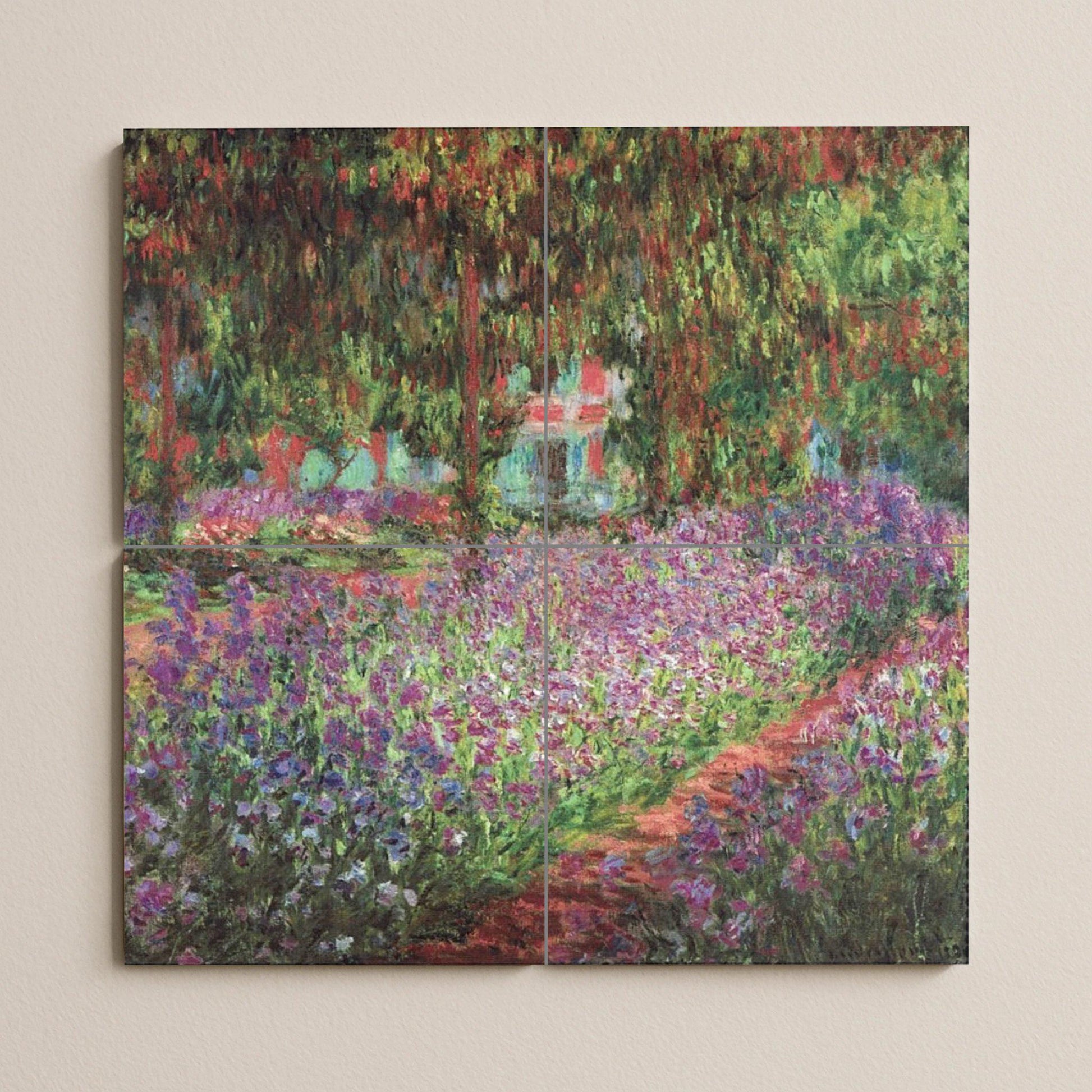 En le Jardin du Artista de Giverny · Fresque Céramique — Panneau Mural Ornemental