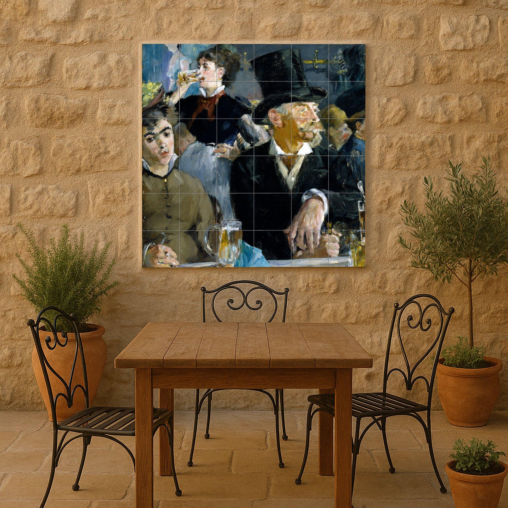 Ceramic Tile Mural: El mural de azulejos de cerámica del Café-Concierto — Folk & Ornamental Art