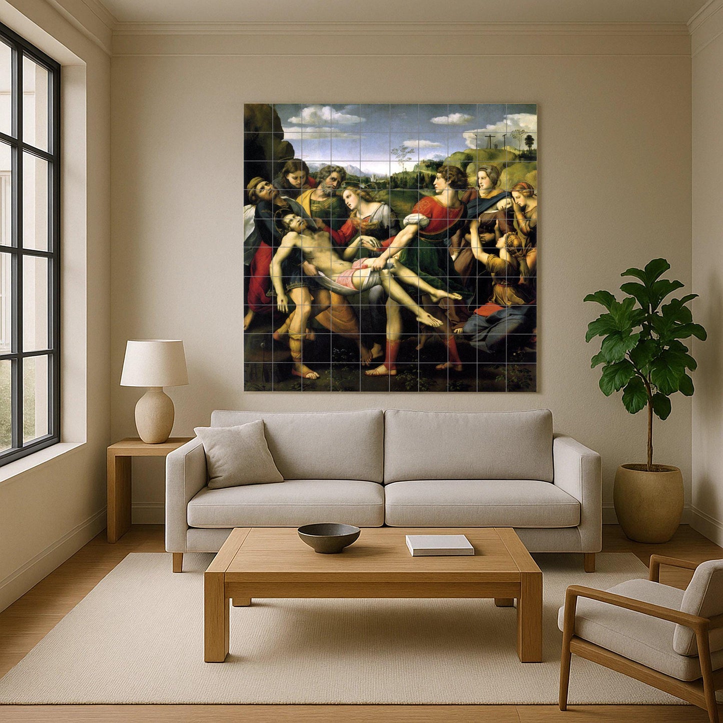 Mural de cerámica del Entierro de Cristo