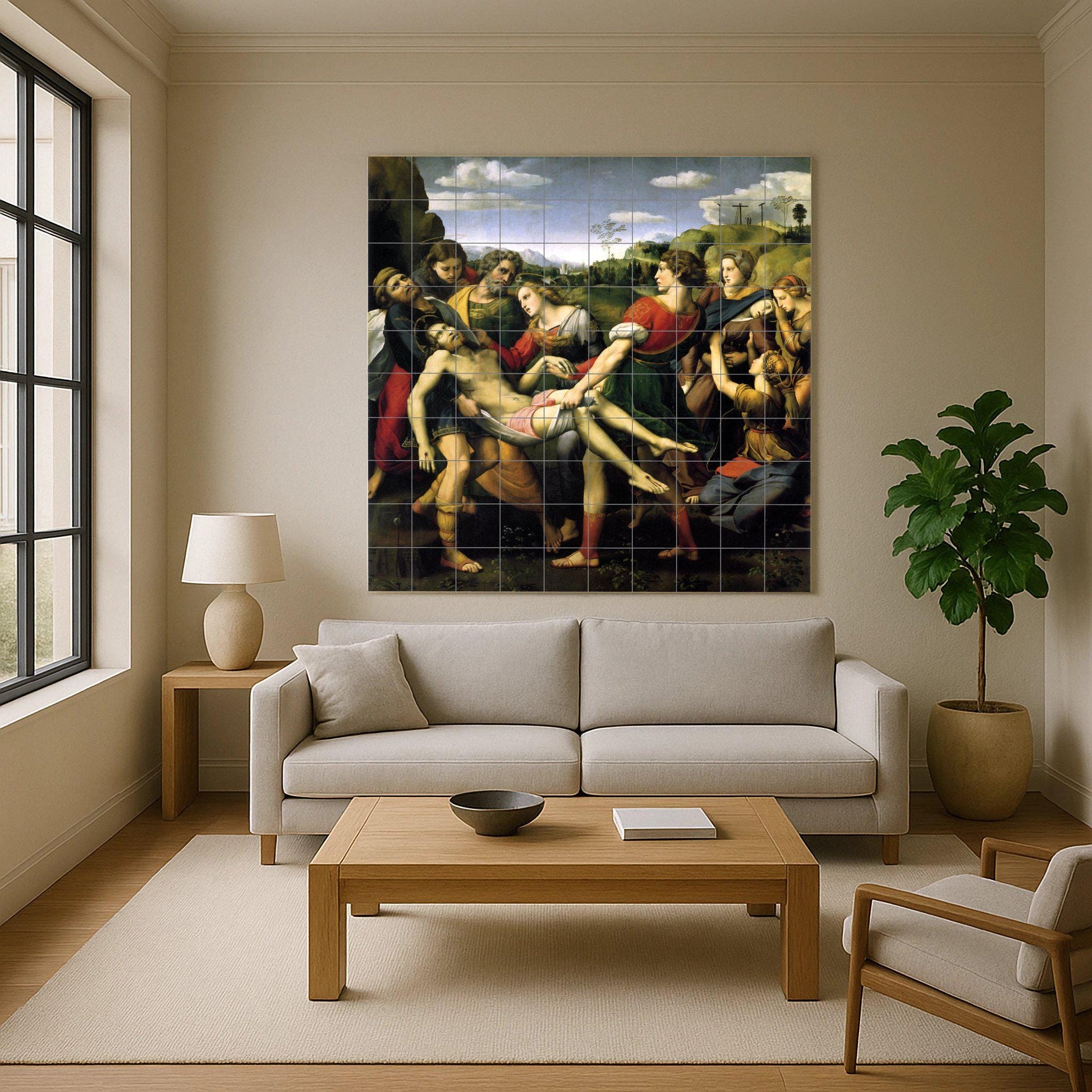 Mural de cerámica del Entierro de Cristo