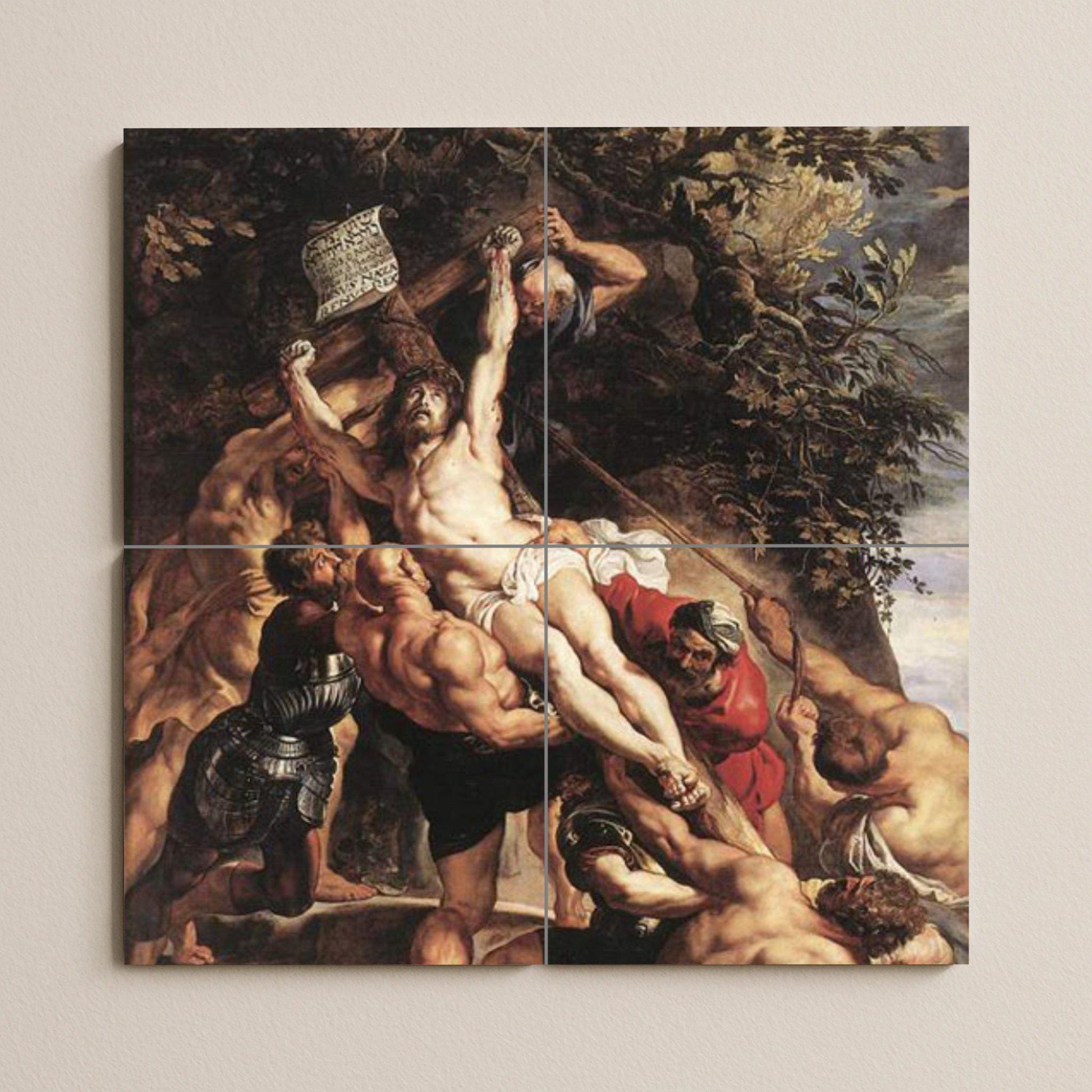 Cerámica "die elevación von die Kreuz · Keramik-Wandbild — Dekoratives Muster-Wandbild