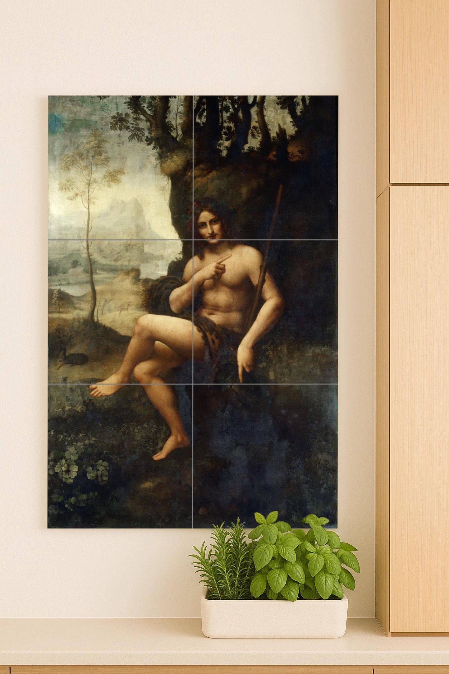 Ceramic Tile Mural: Baco — Ornamental Wall Panel