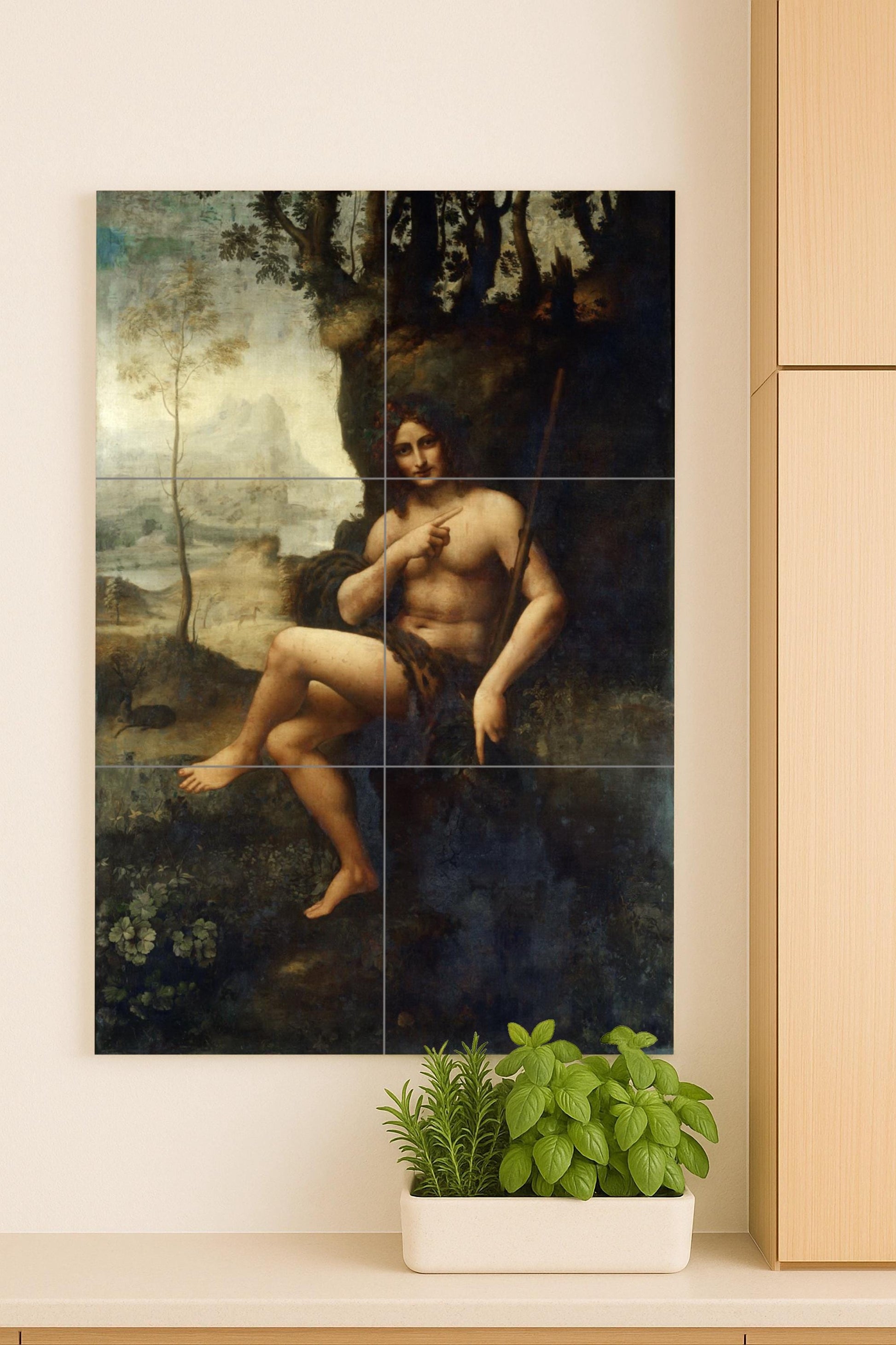 Ceramic Tile Mural: Baco — Ornamental Wall Panel