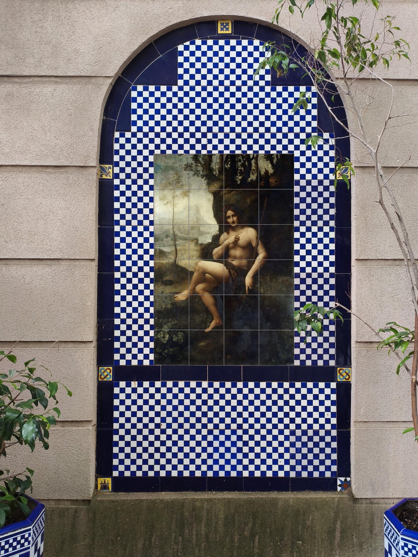 Ceramic Tile Mural: Baco — Ornamental Wall Panel