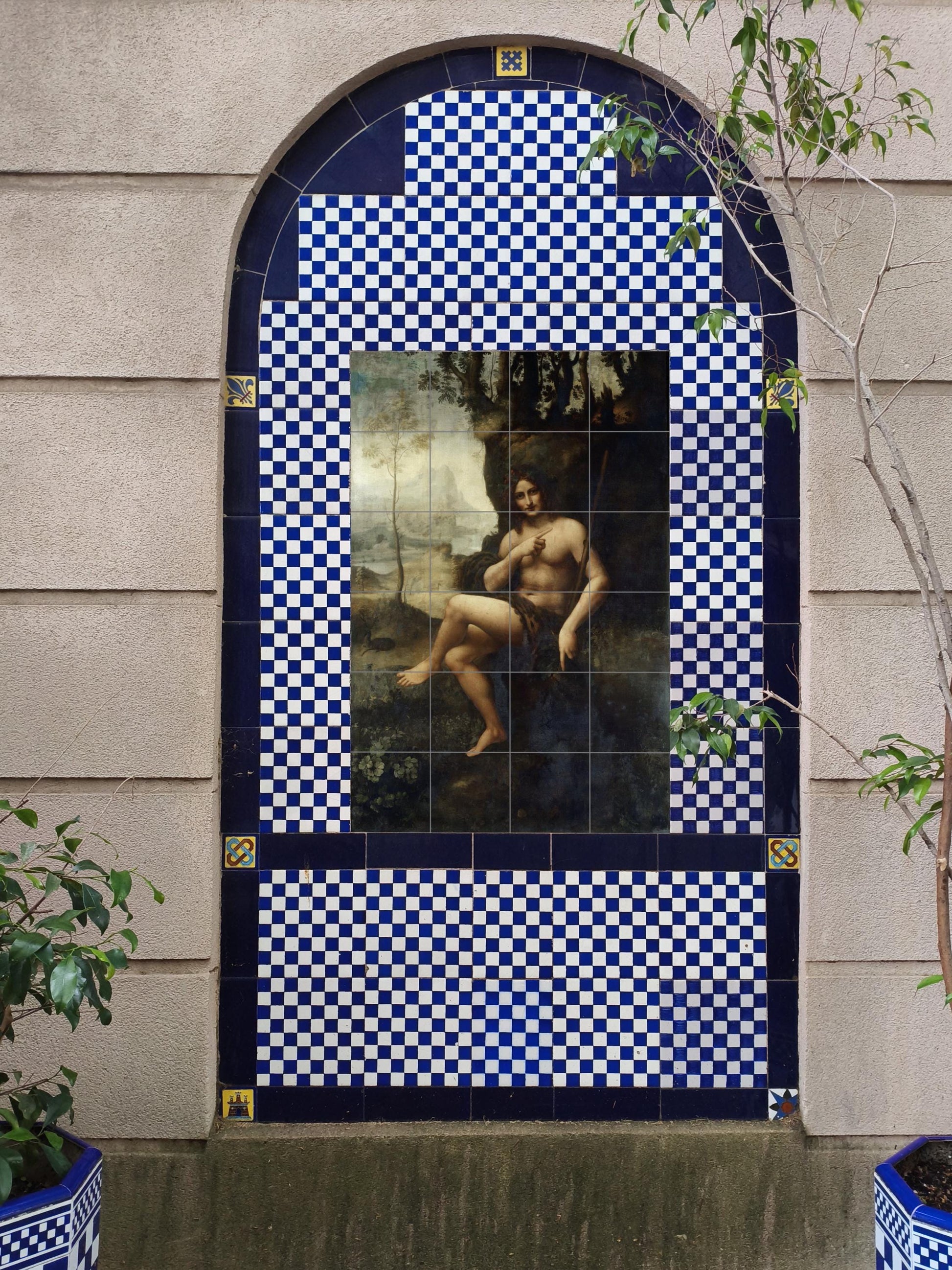 Ceramic Tile Mural: Baco — Ornamental Wall Panel