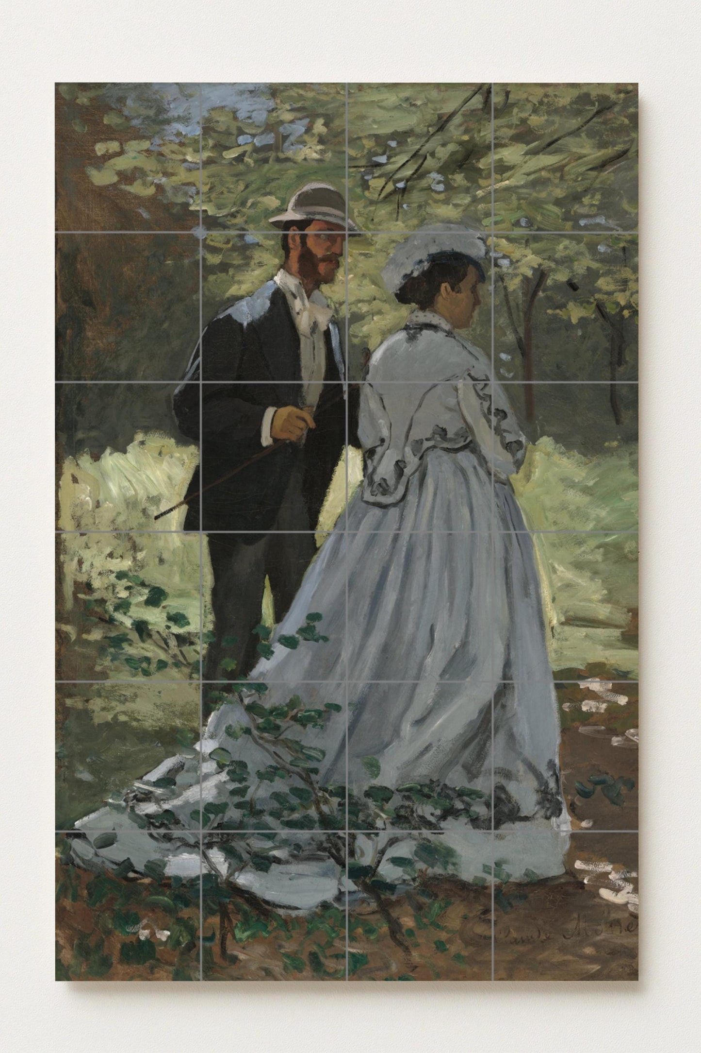 Ceramic Tile Mural: Bazille and Camille — Ornamental Wall Panel