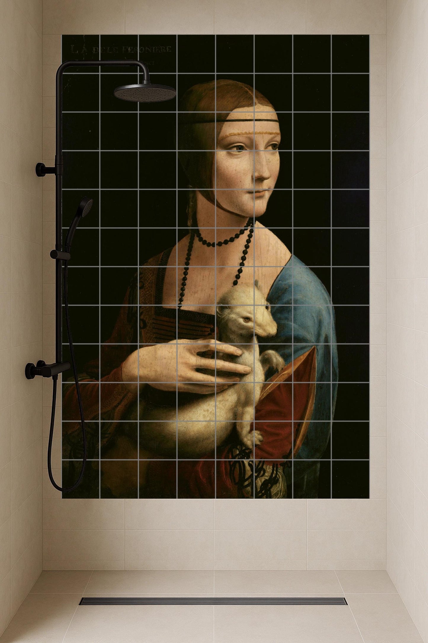 Cerámica of the Lady of the Armiño — Ornamental Wall Panel · Ceramic Tile Mural