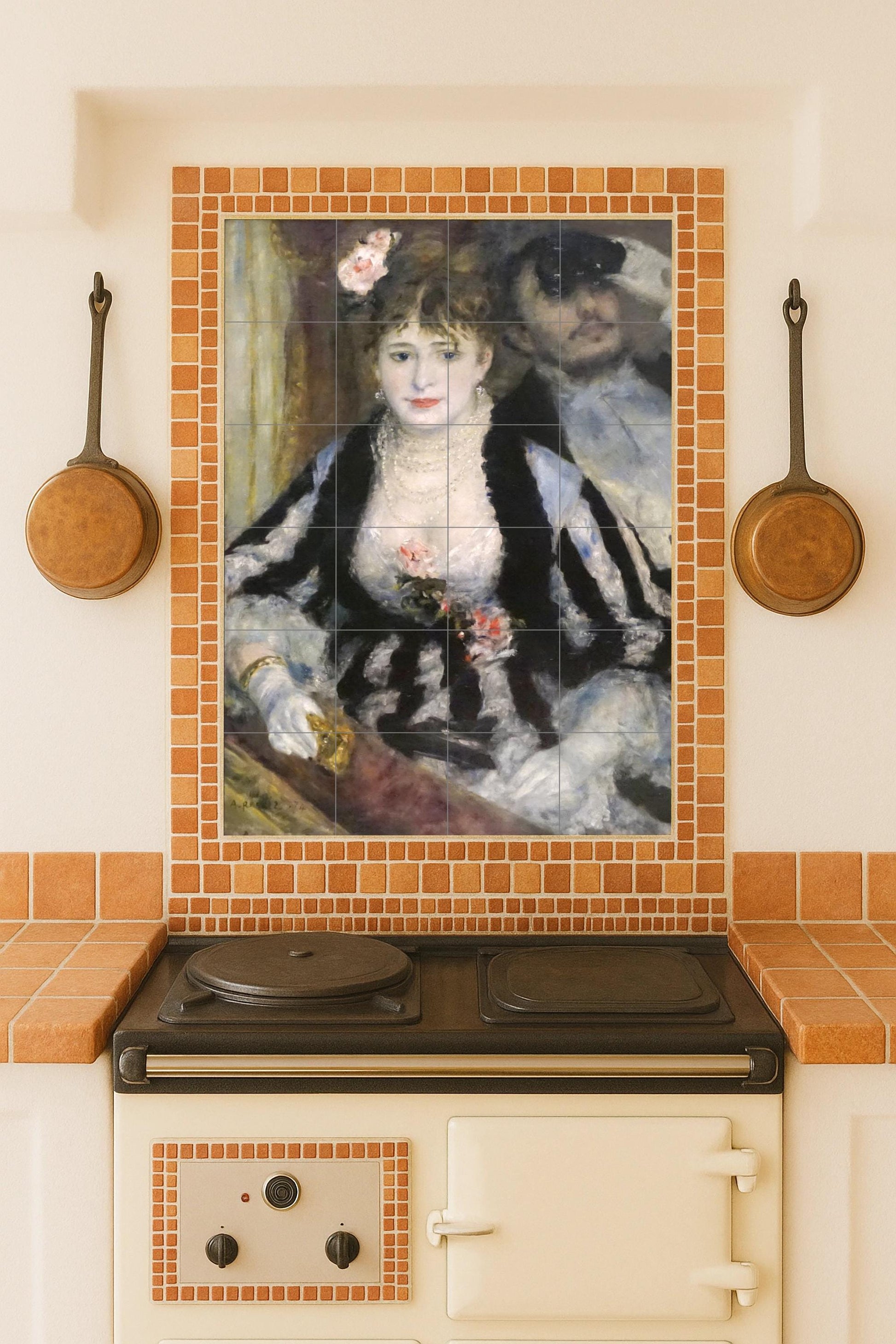 Loge — Folk-Art Décor · Ceramic Tile Mural