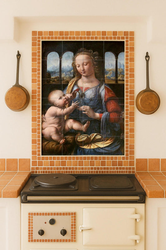 Cerámica of the Virgin of the Clavel · Ceramic Wall Mural — Decorative Pattern Mural