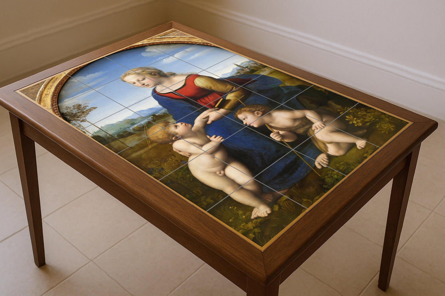 Cerámica von die Madonna von die Prados · Keramik-Wandbild — Volkskunst-Dekor