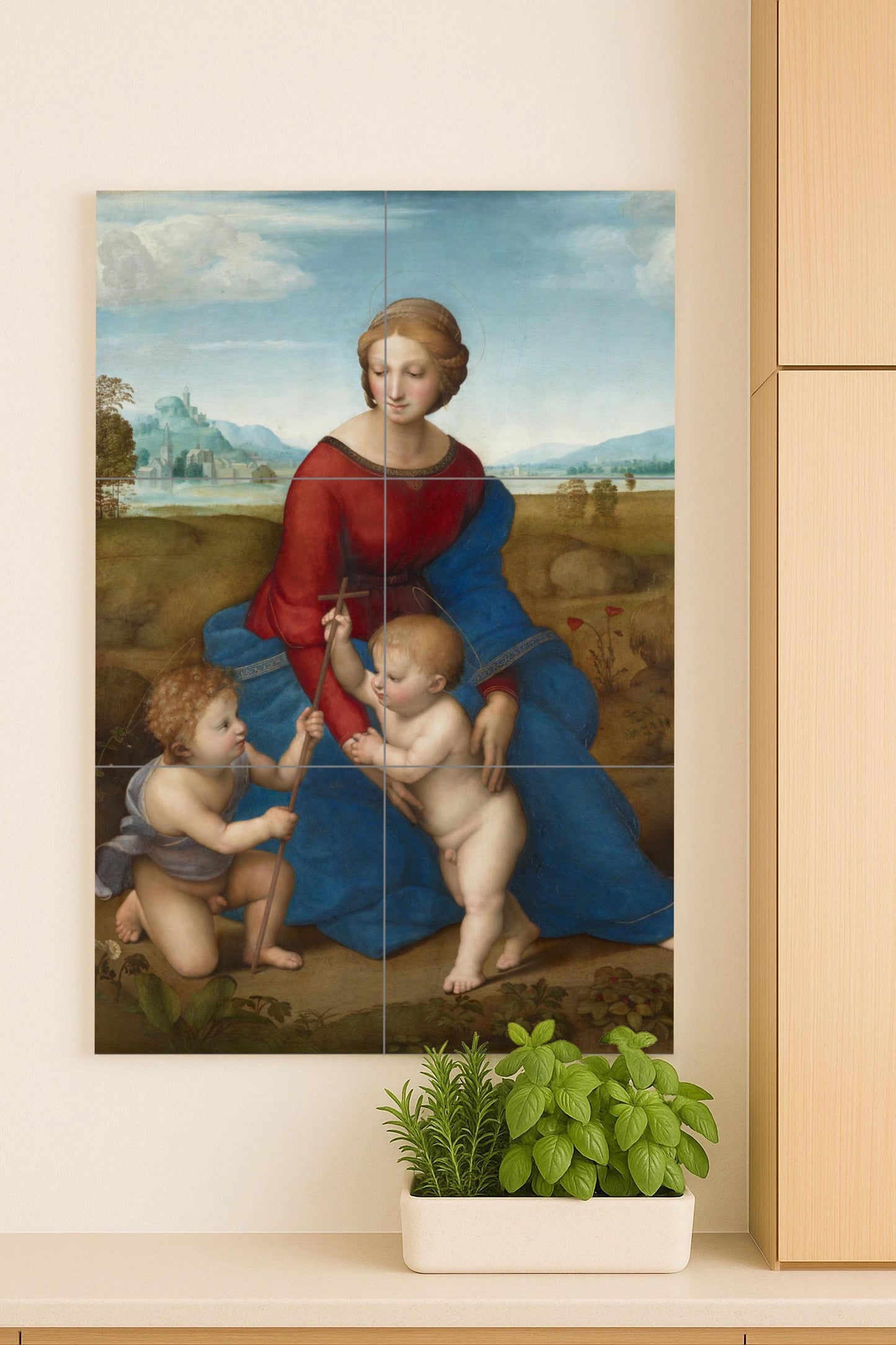 Mural de cerámica de la Virgen de los Prados