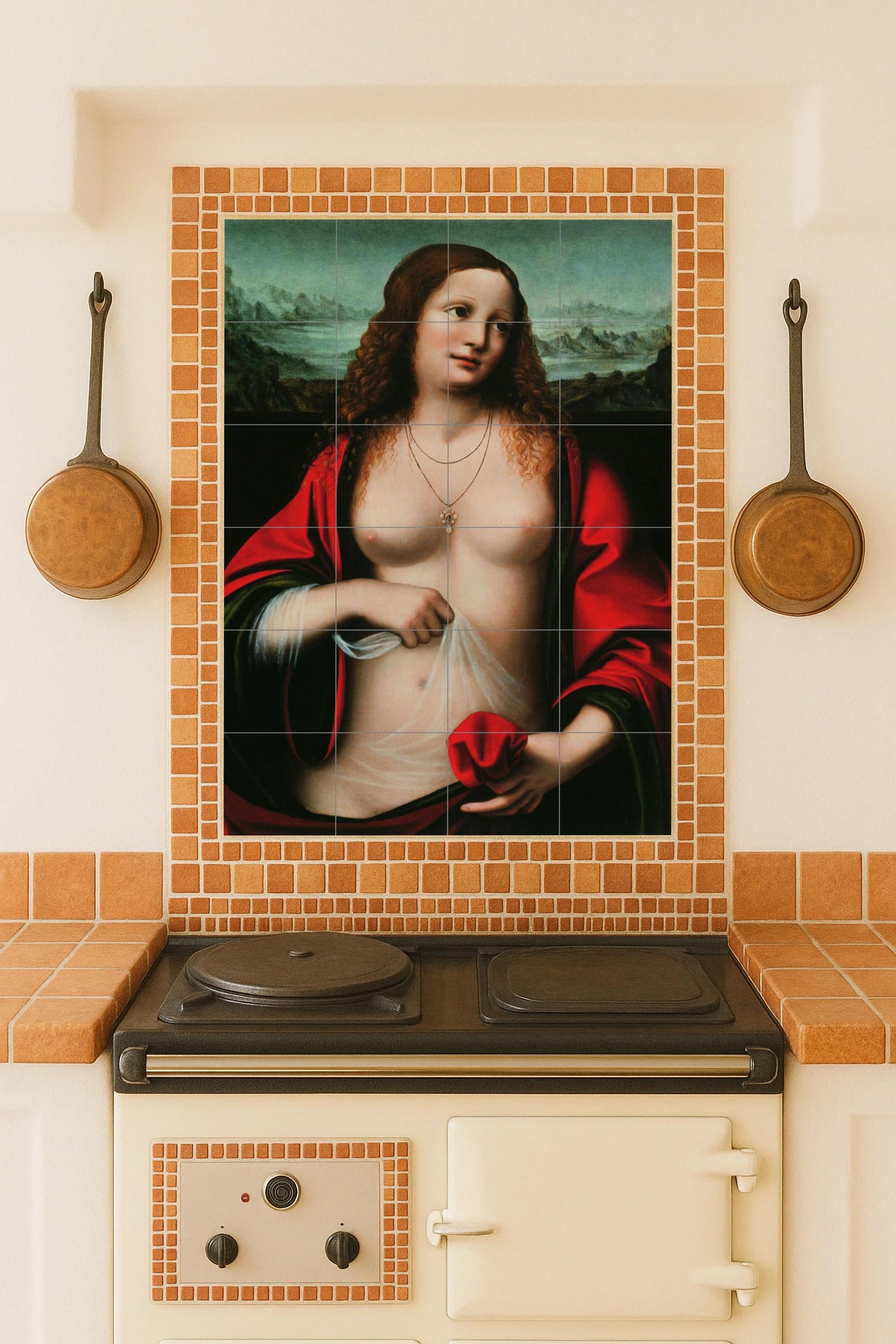 Mary Magdalena — Folk-Art Décor · Tile Wall Art