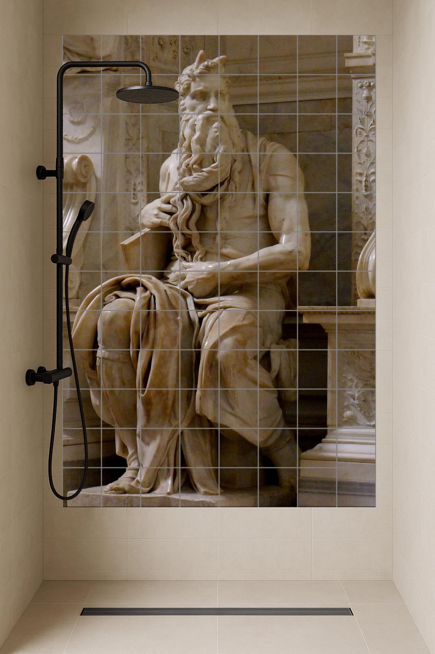 Ceramic Tile Mural: Moisés — Folk-Art Décor