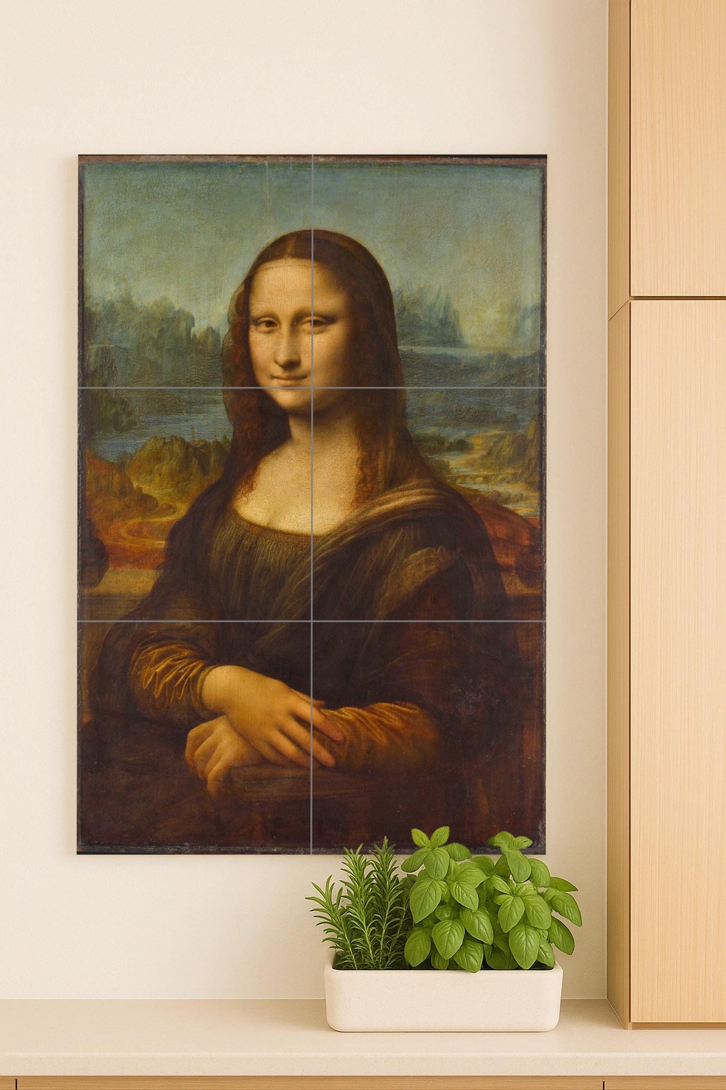 Mona Lisa · Fresque Céramique — Décor d'Art Populaire