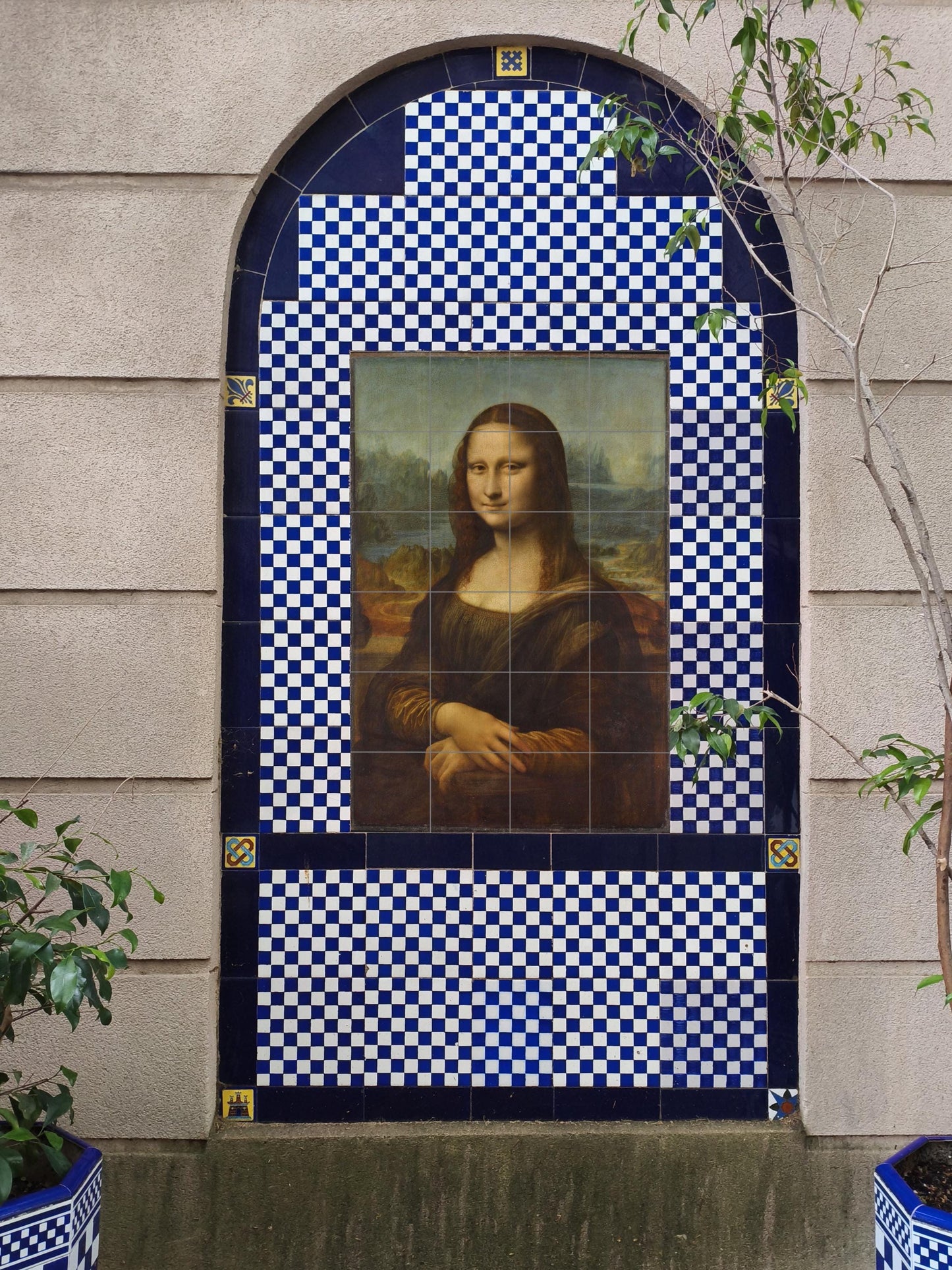 Mona Lisa · Fresque Céramique — Décor d'Art Populaire