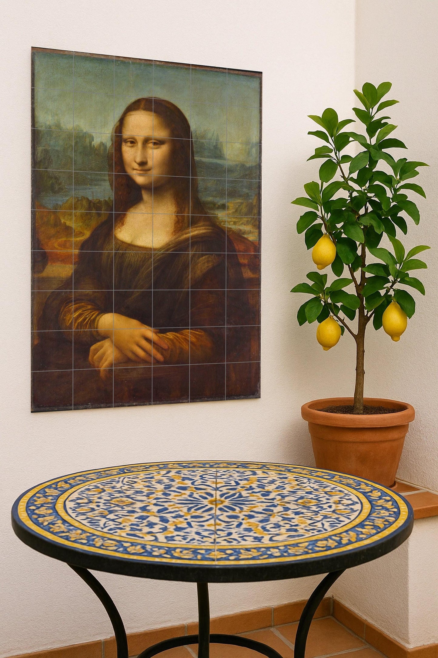 Mona Lisa · Fresque Céramique — Décor d'Art Populaire