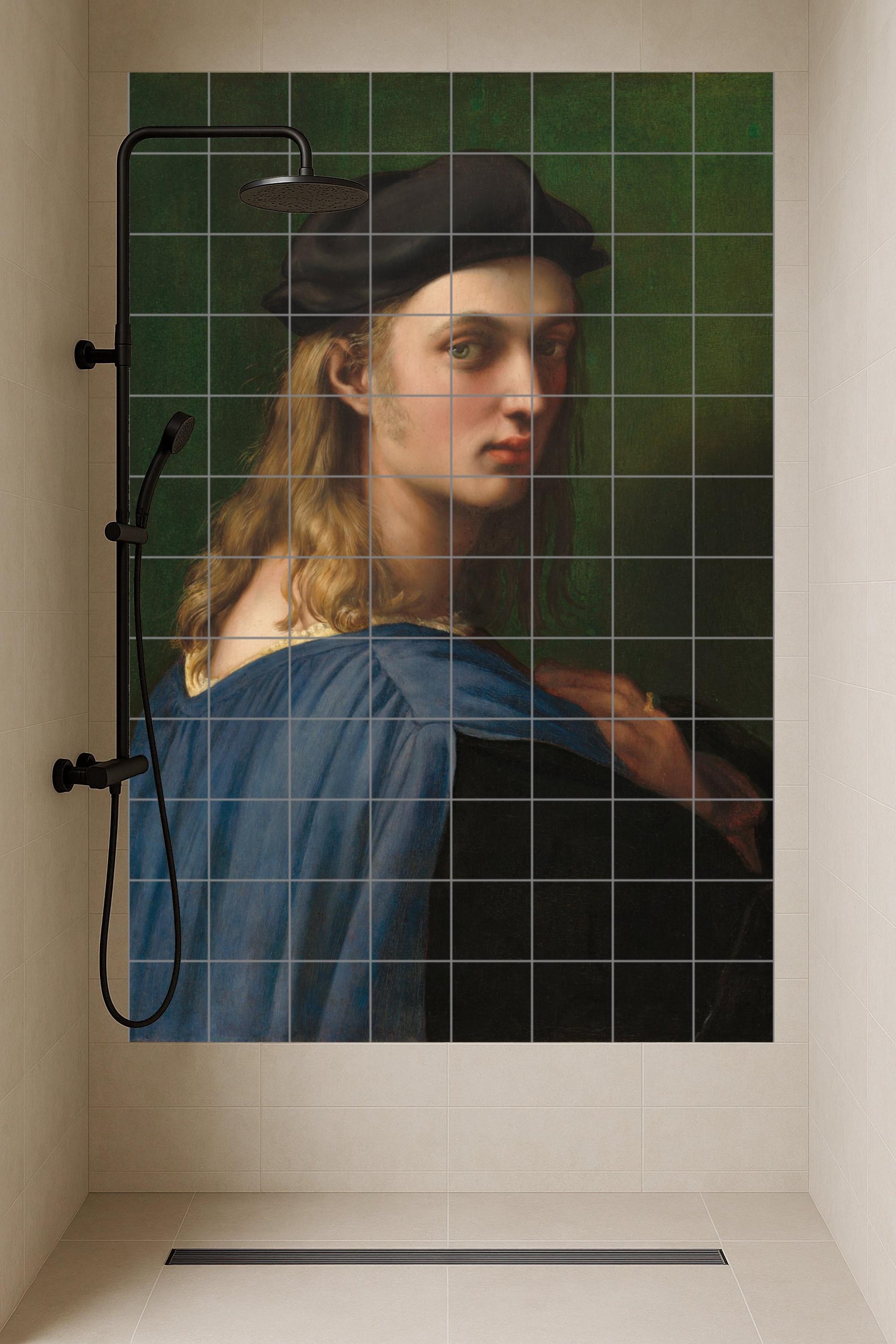 Fresque en Carrelage Portrait de Bindo Altoviti — Panneau Mural Ornemental