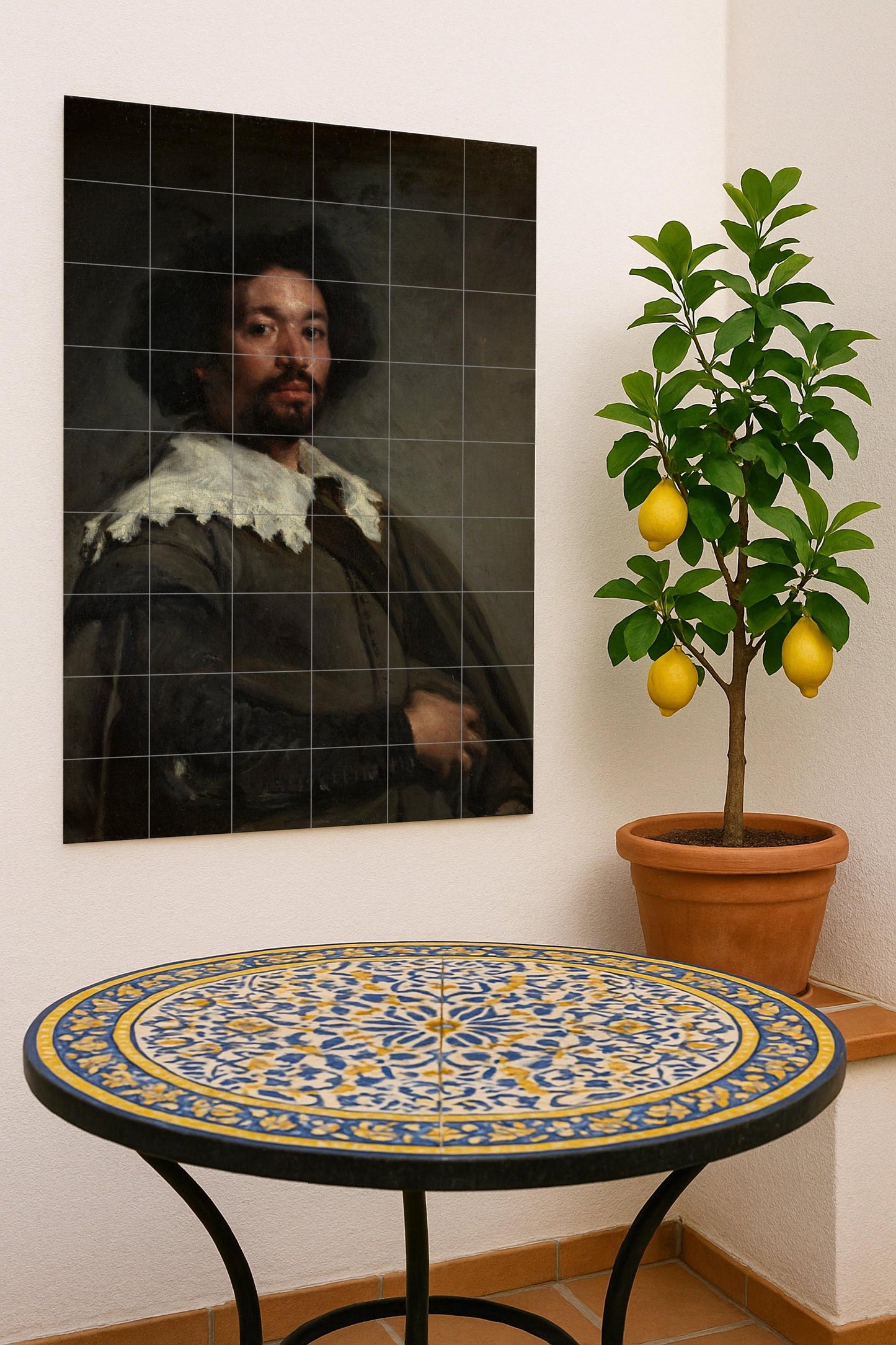Portrait de Juan de Pareja · Fresque Céramique — Décor d'Art Populaire