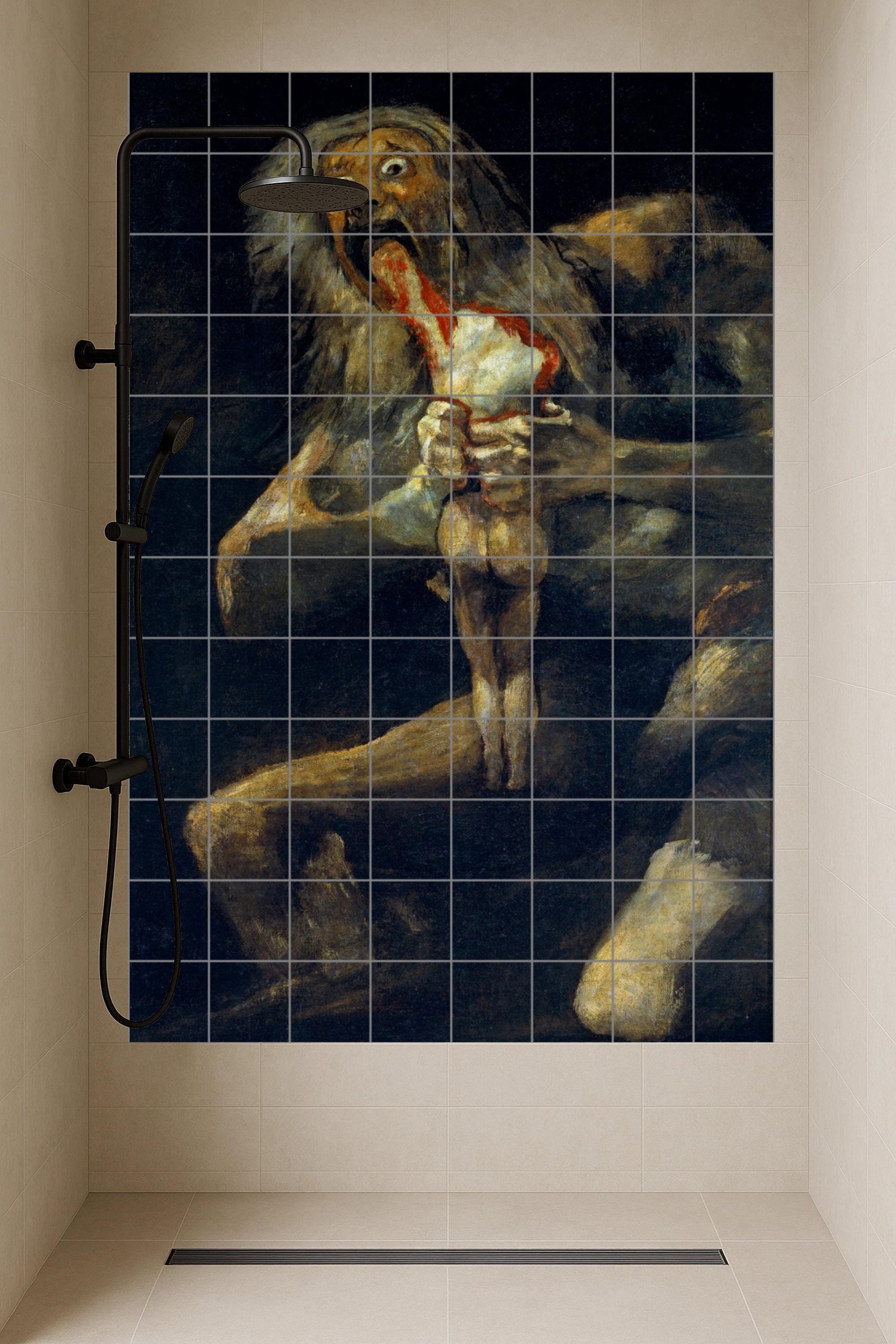 Cerámica "Saturno devorando a su hijo" - Arte mural de Goya — Art Populaire et Ornemental, Art Mural en Céramique