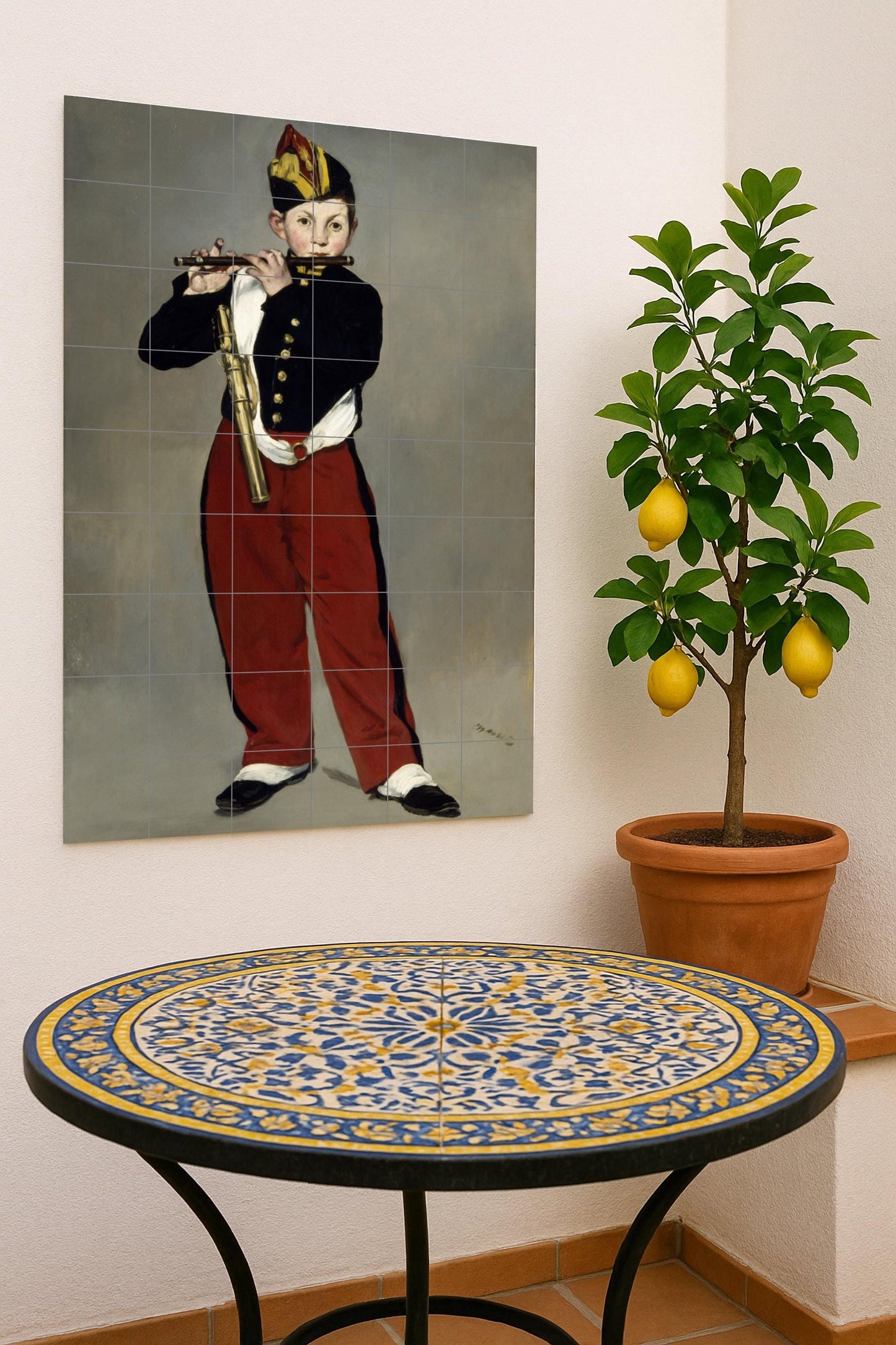 Mural de azulejos de cerámica de Fifer