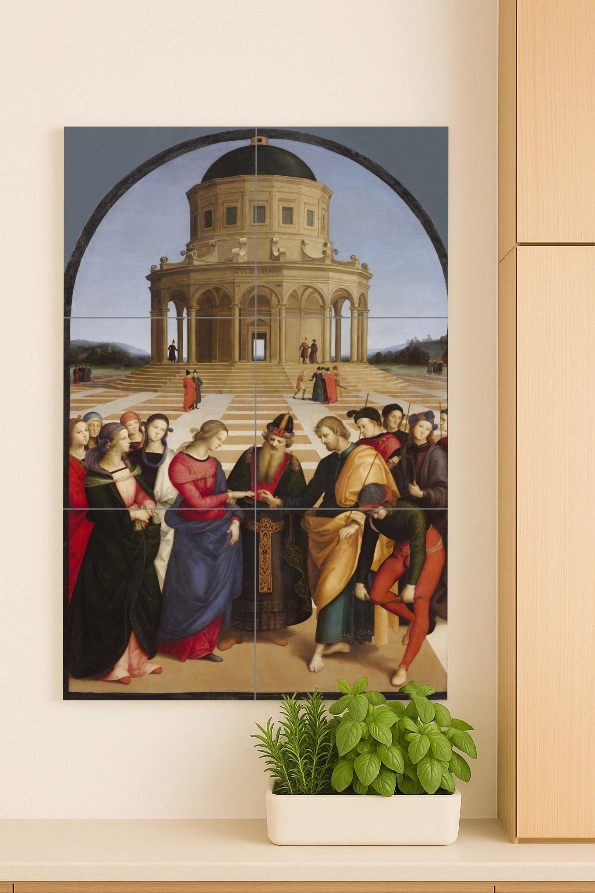 Fliesenbild Cerámica "der matrimonio von die Madonna — Volkskunst & Ornament