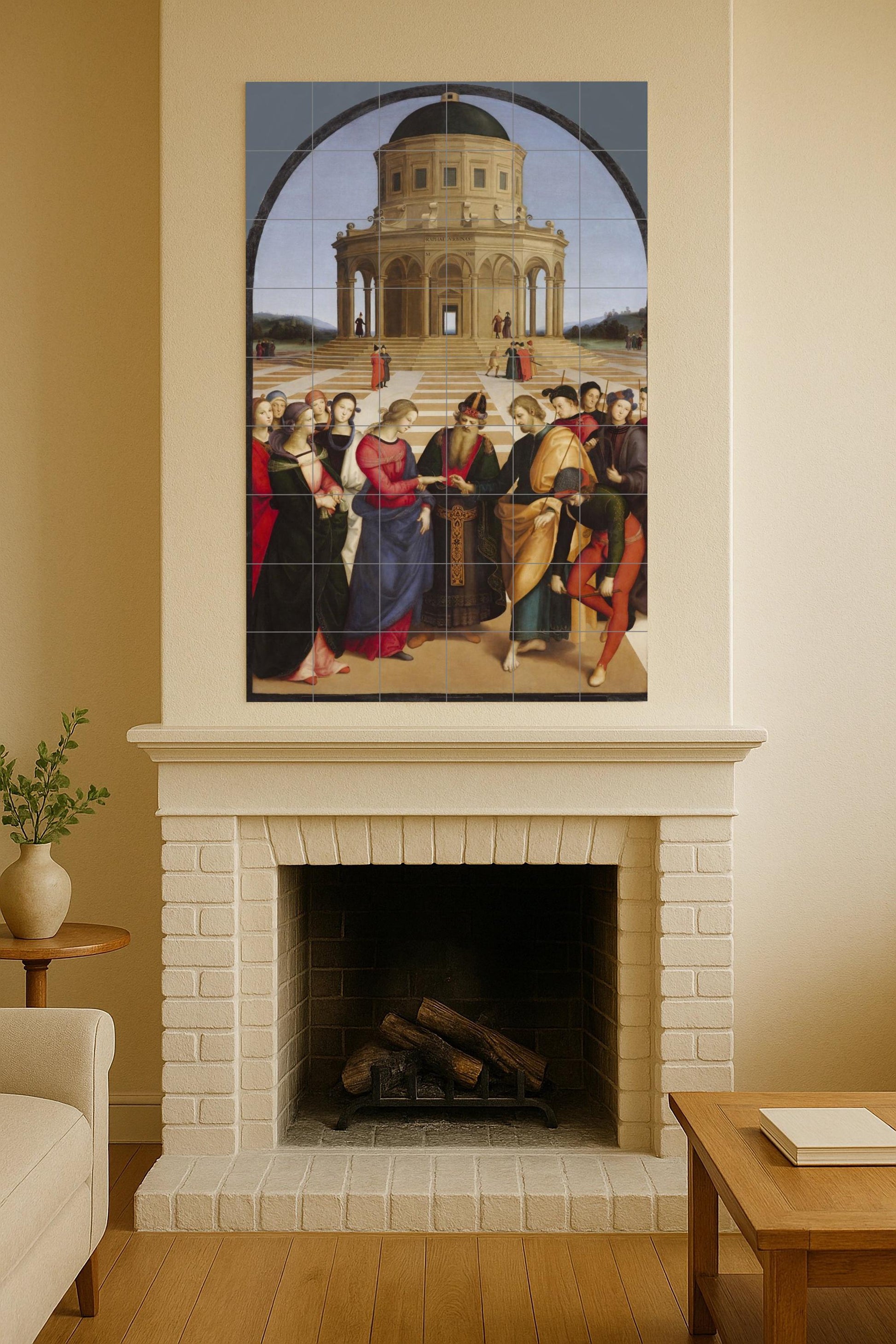 Fliesenbild Cerámica "der matrimonio von die Madonna — Volkskunst & Ornament