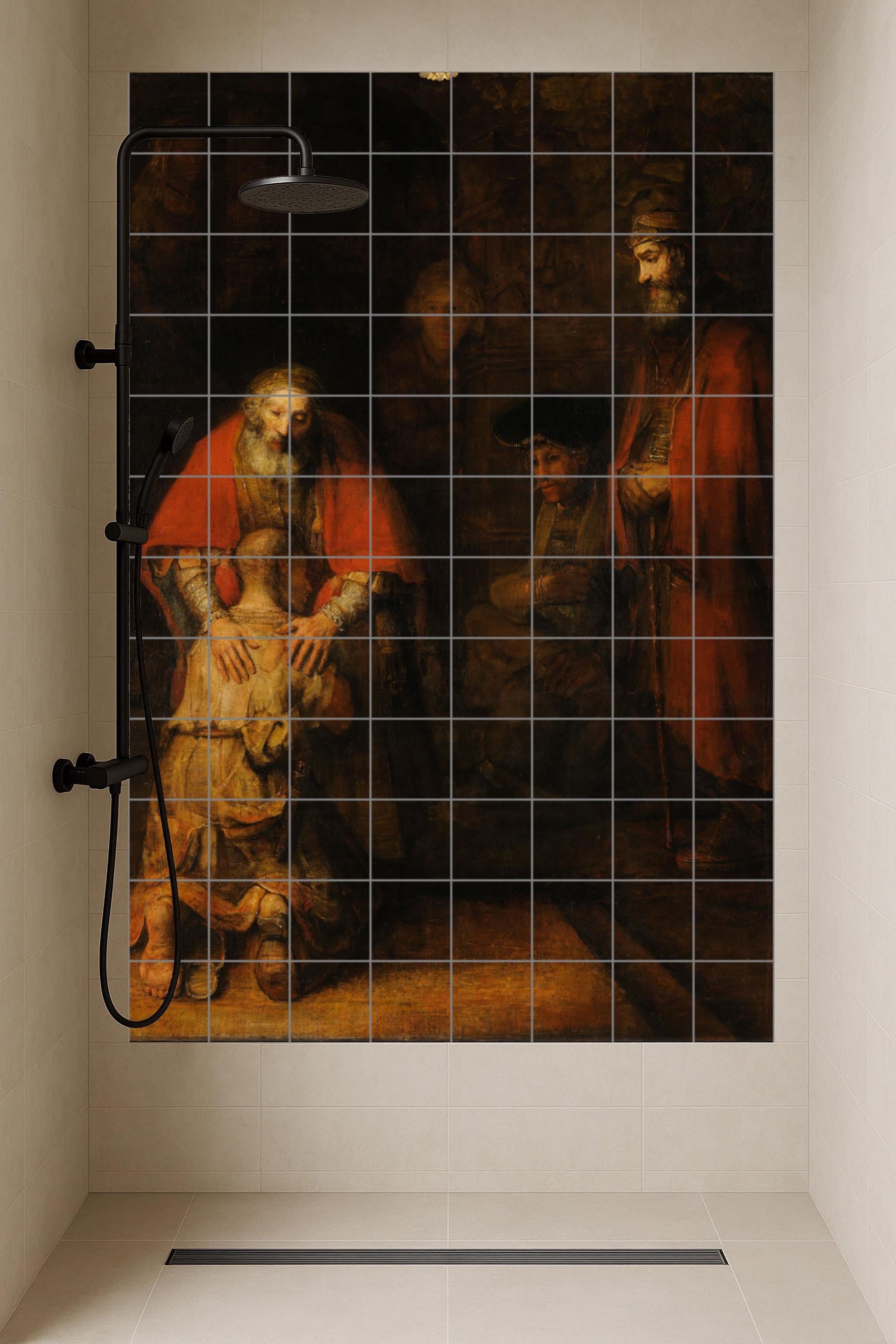 Ceramic Tile Mural: El regreso del hijo pródigo — Folk & Ornamental Art