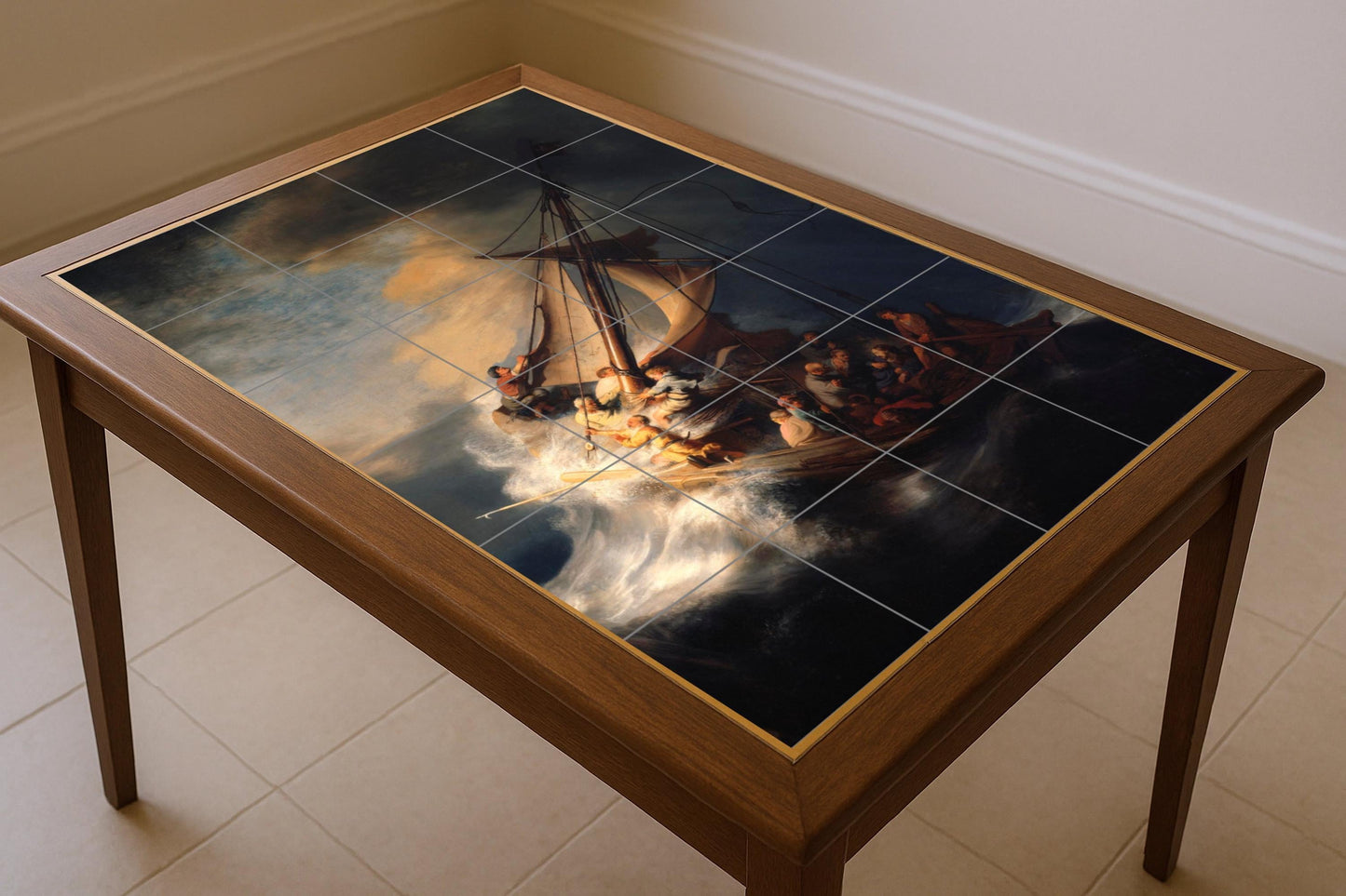 "la tormenta in il Mare di Galilea — Murale in Piastrelle di Ceramica · Pannello Ornamentale