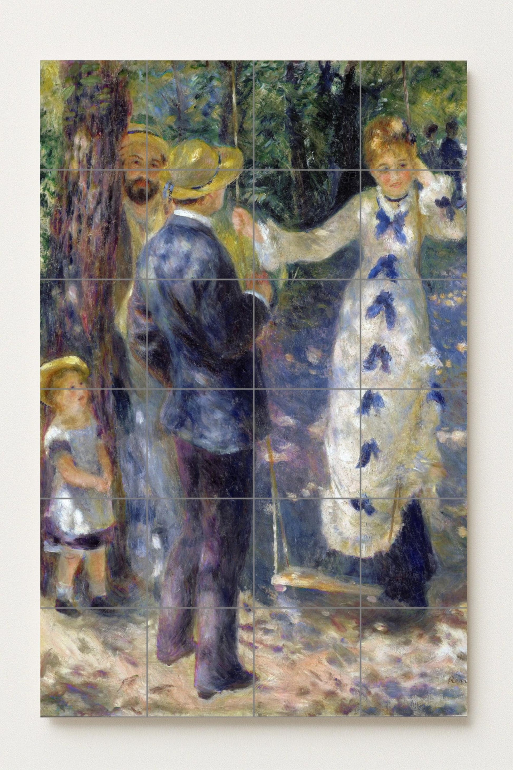 El mural de azulejos de cerámica El Columpio