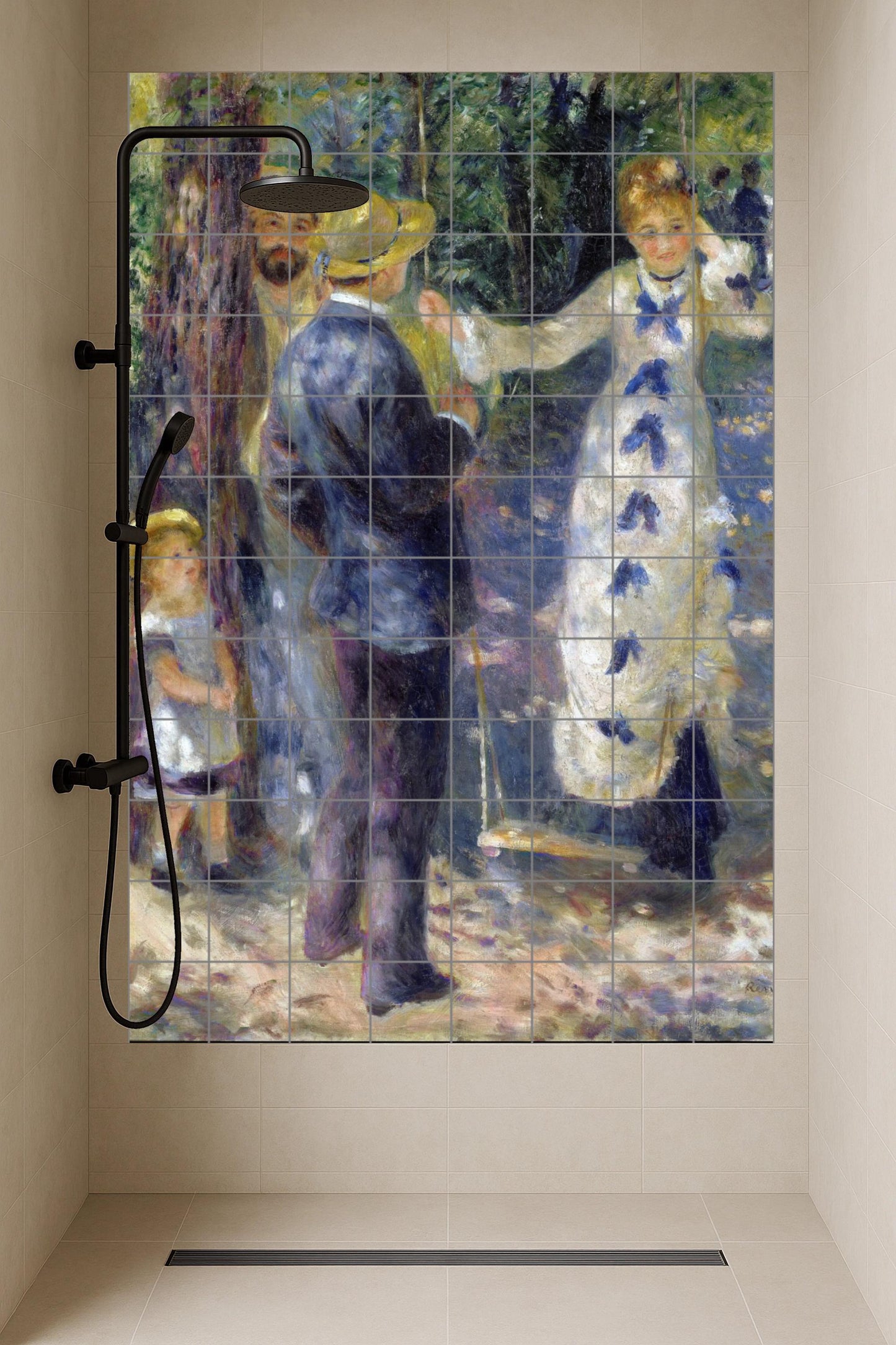 El mural de azulejos de cerámica El Columpio