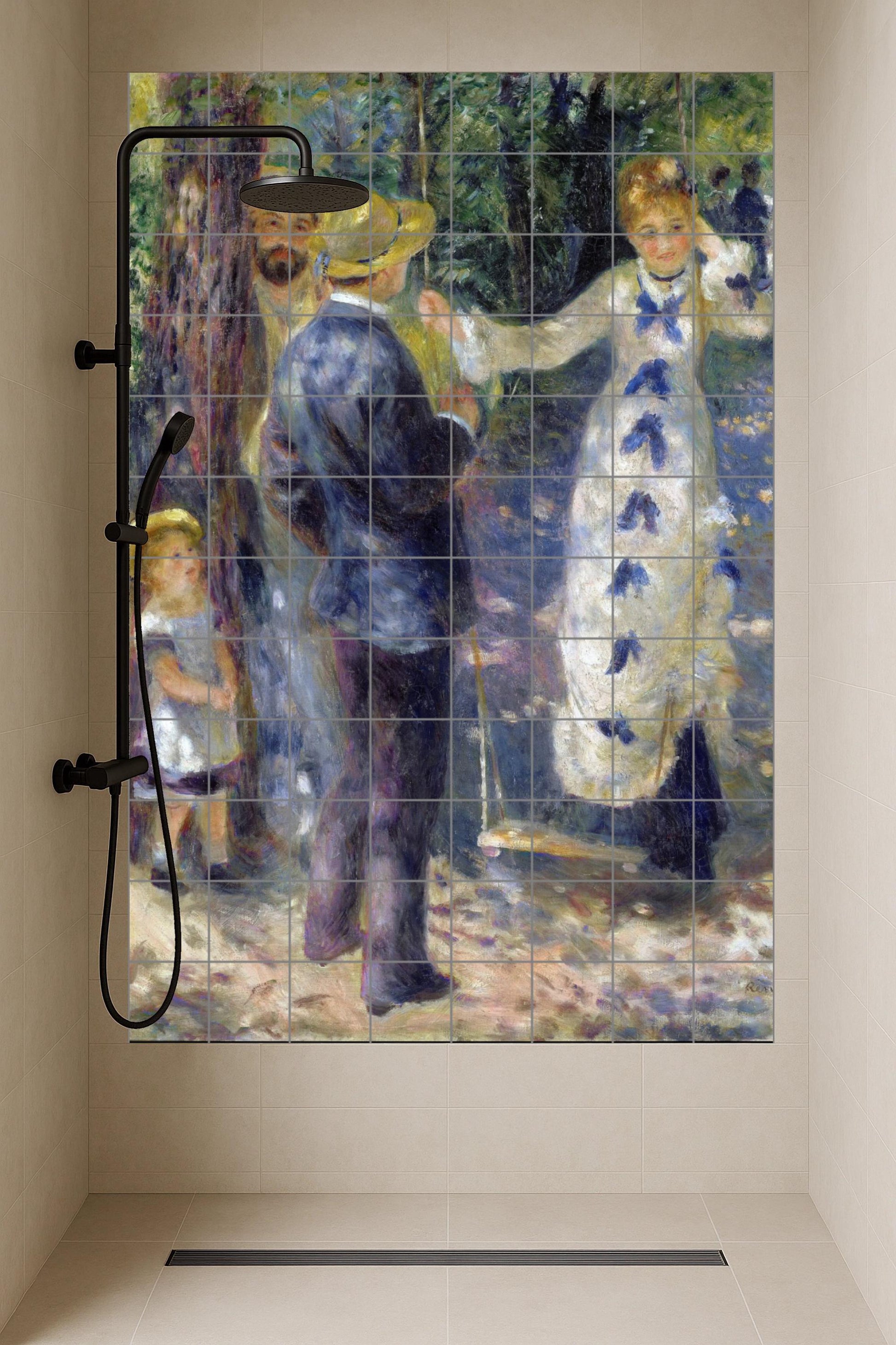 El mural de azulejos de cerámica El Columpio