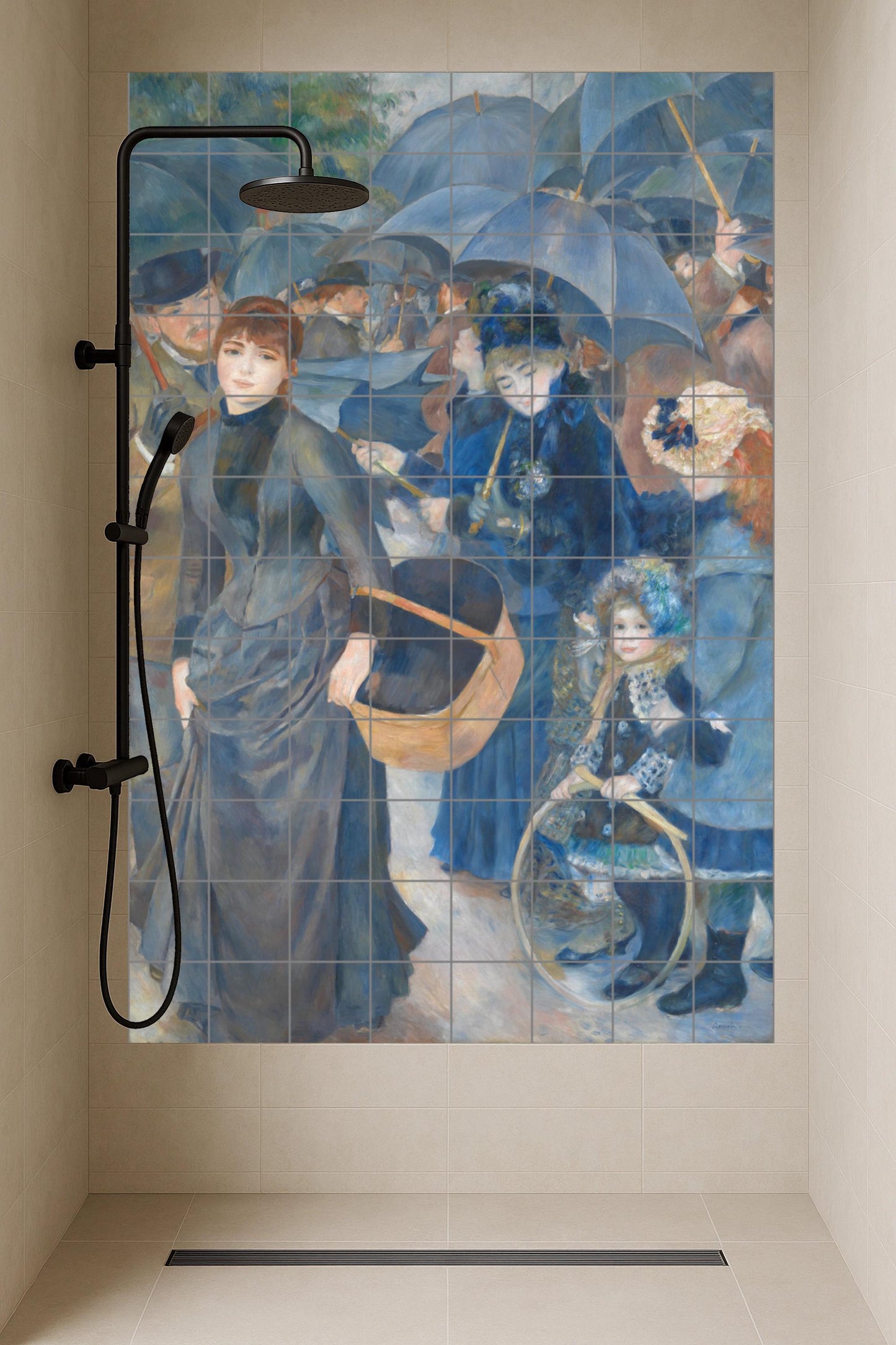 Ceramic Tile Mural: "the paraguas — Folk & Ornamental Art