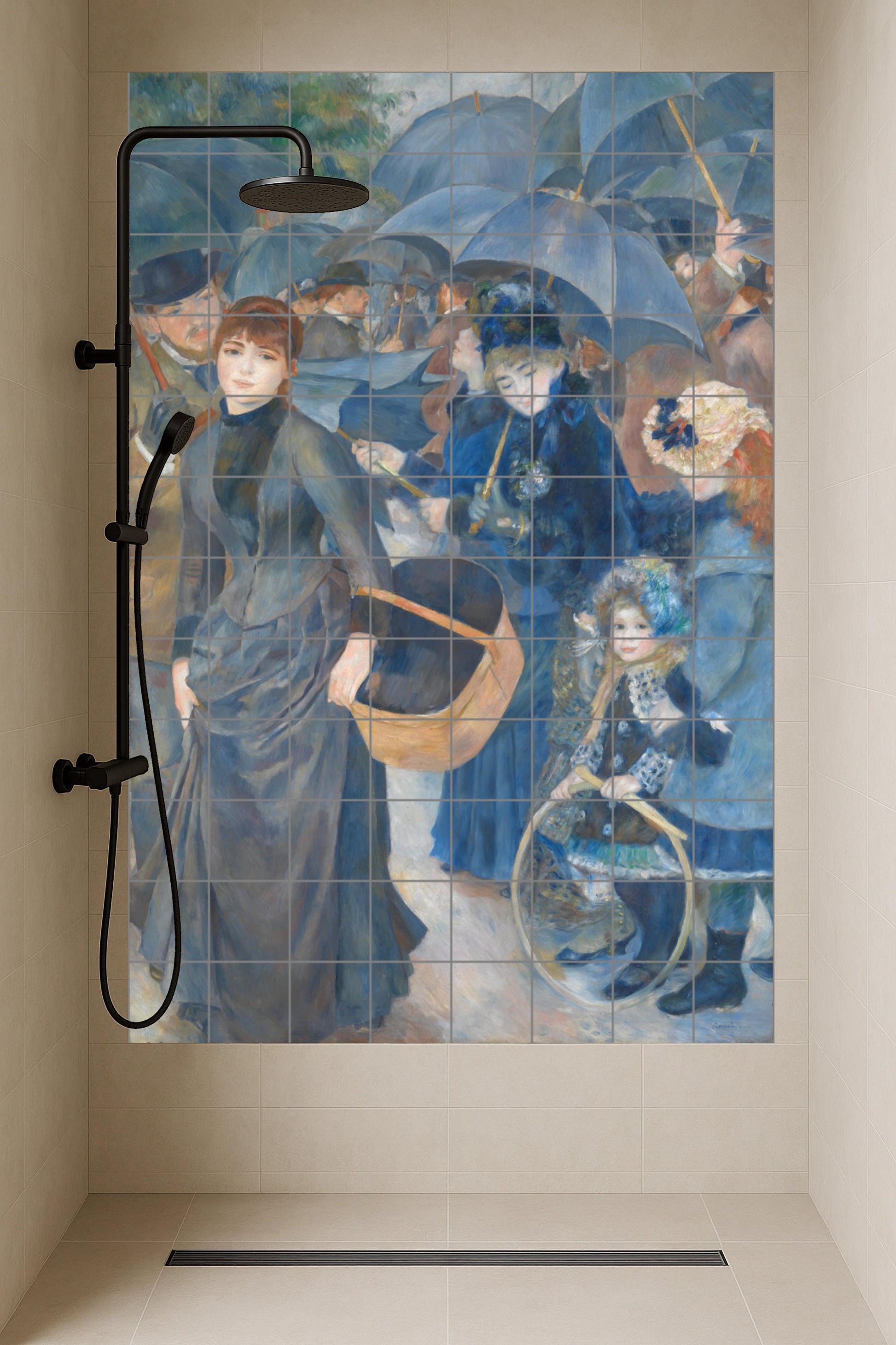 Ceramic Tile Mural: "the paraguas — Folk & Ornamental Art