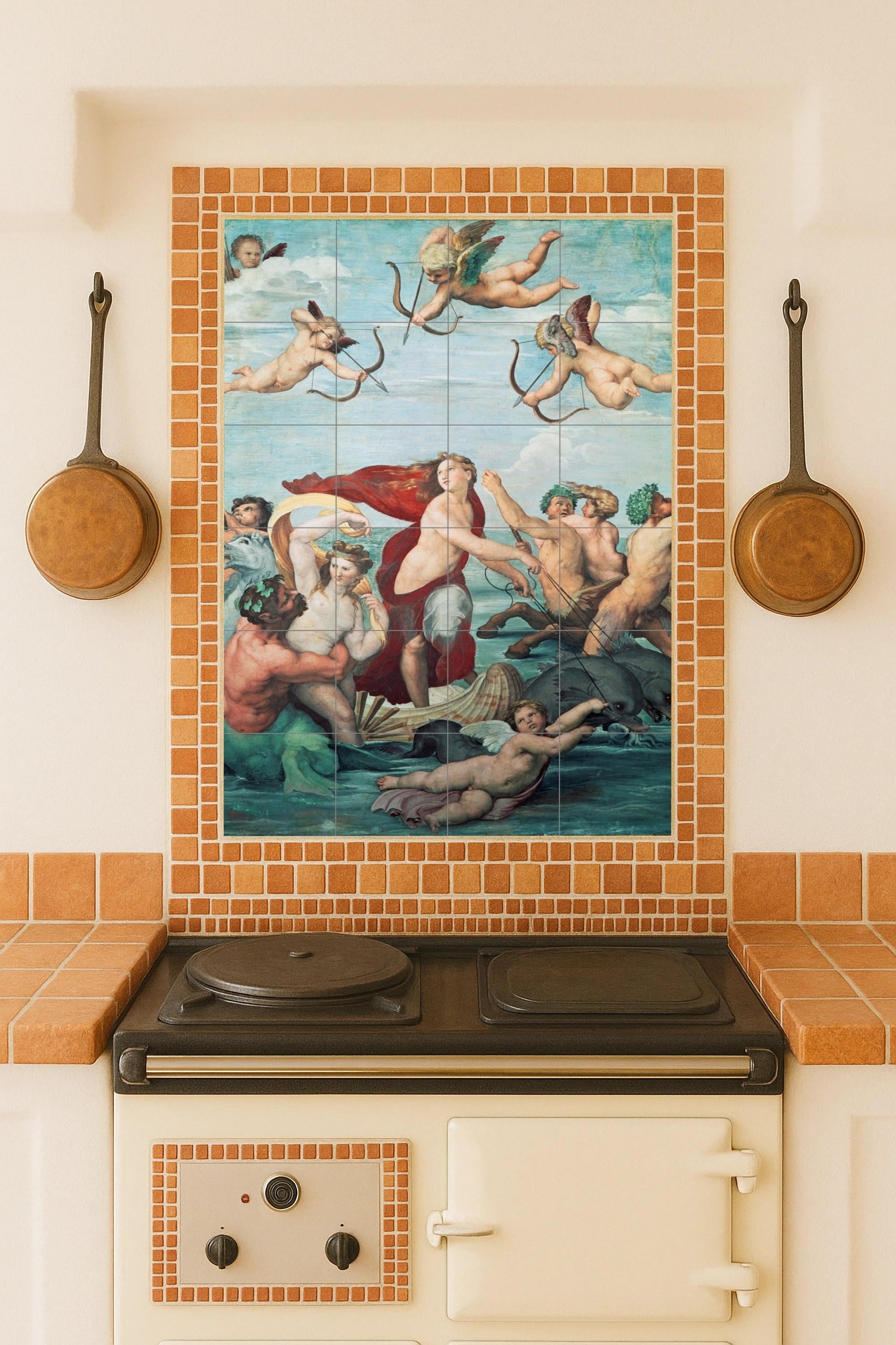 Triunfo of Galatea · Ceramic Wall Mural — Decorative Pattern Mural