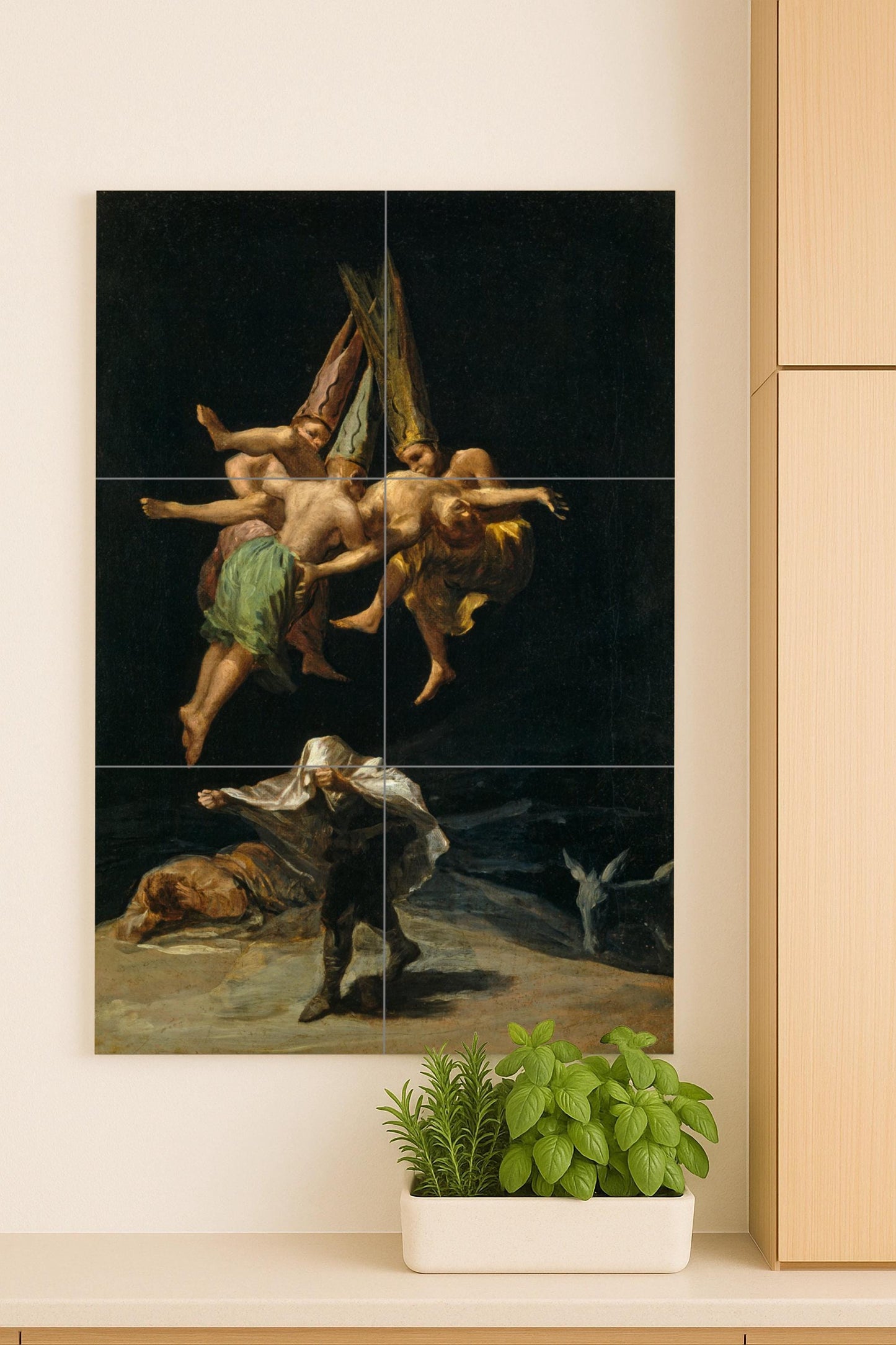 "der Flug von die Brügge — Dekoratives Muster-Wandbild, Wandkunst aus Keramikfliesen