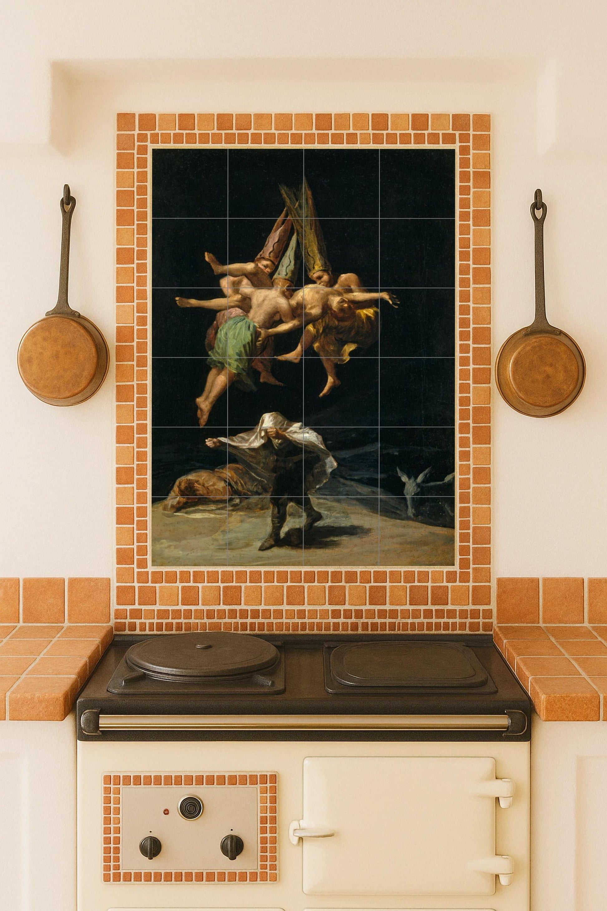 "der Flug von die Brügge — Dekoratives Muster-Wandbild, Wandkunst aus Keramikfliesen