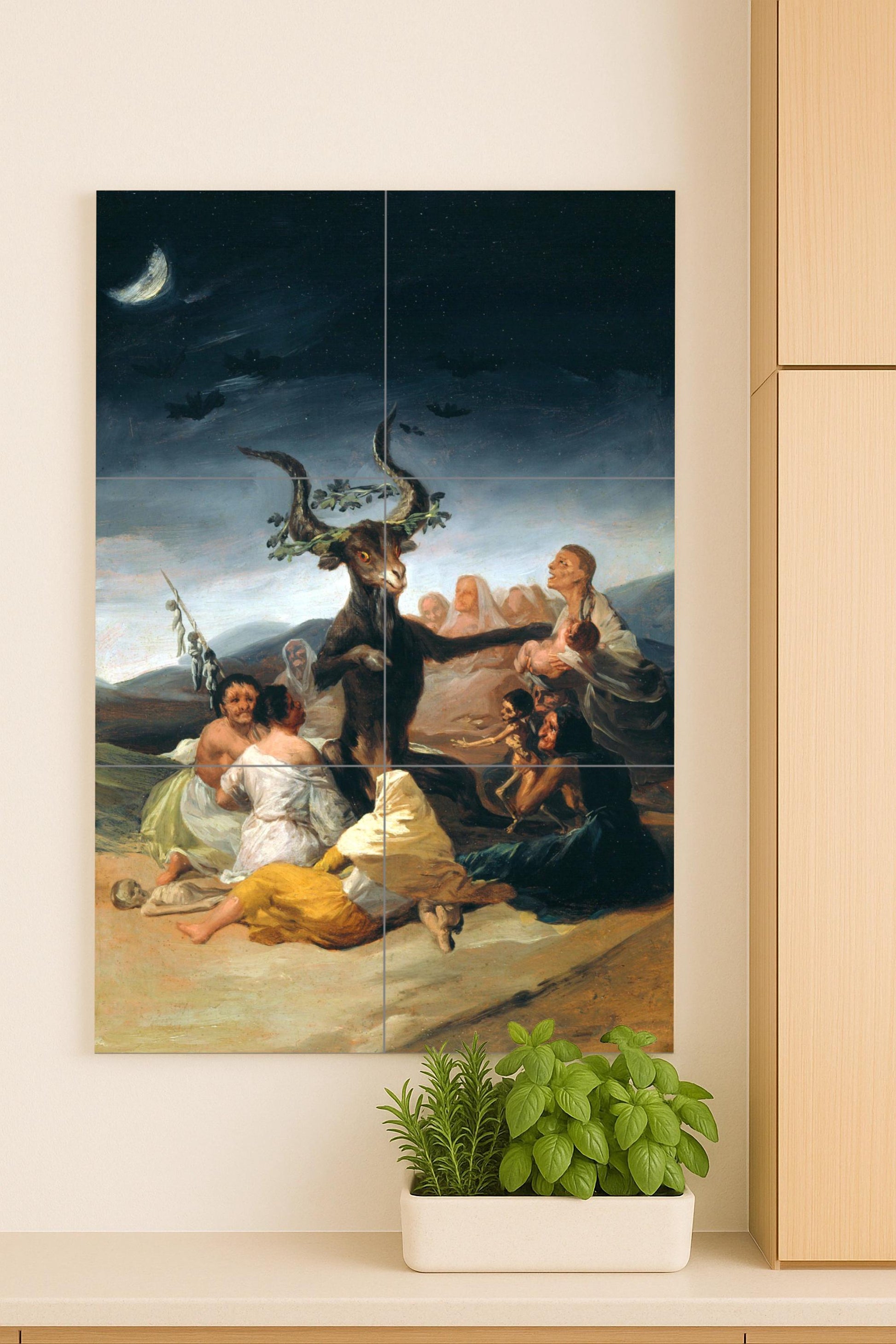 "Aquelarre of Bruges" - Art Mural — Ornamental Wall Panel · Tile Wall Art