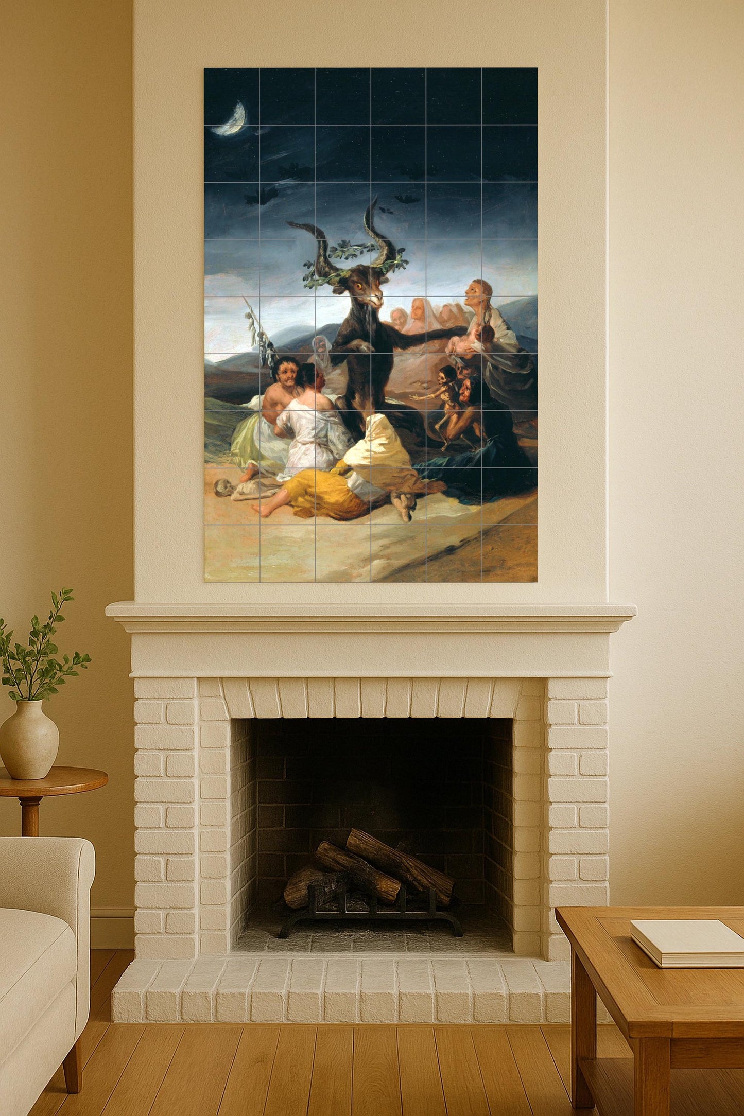 "Aquelarre of Bruges" - Art Mural — Ornamental Wall Panel · Tile Wall Art