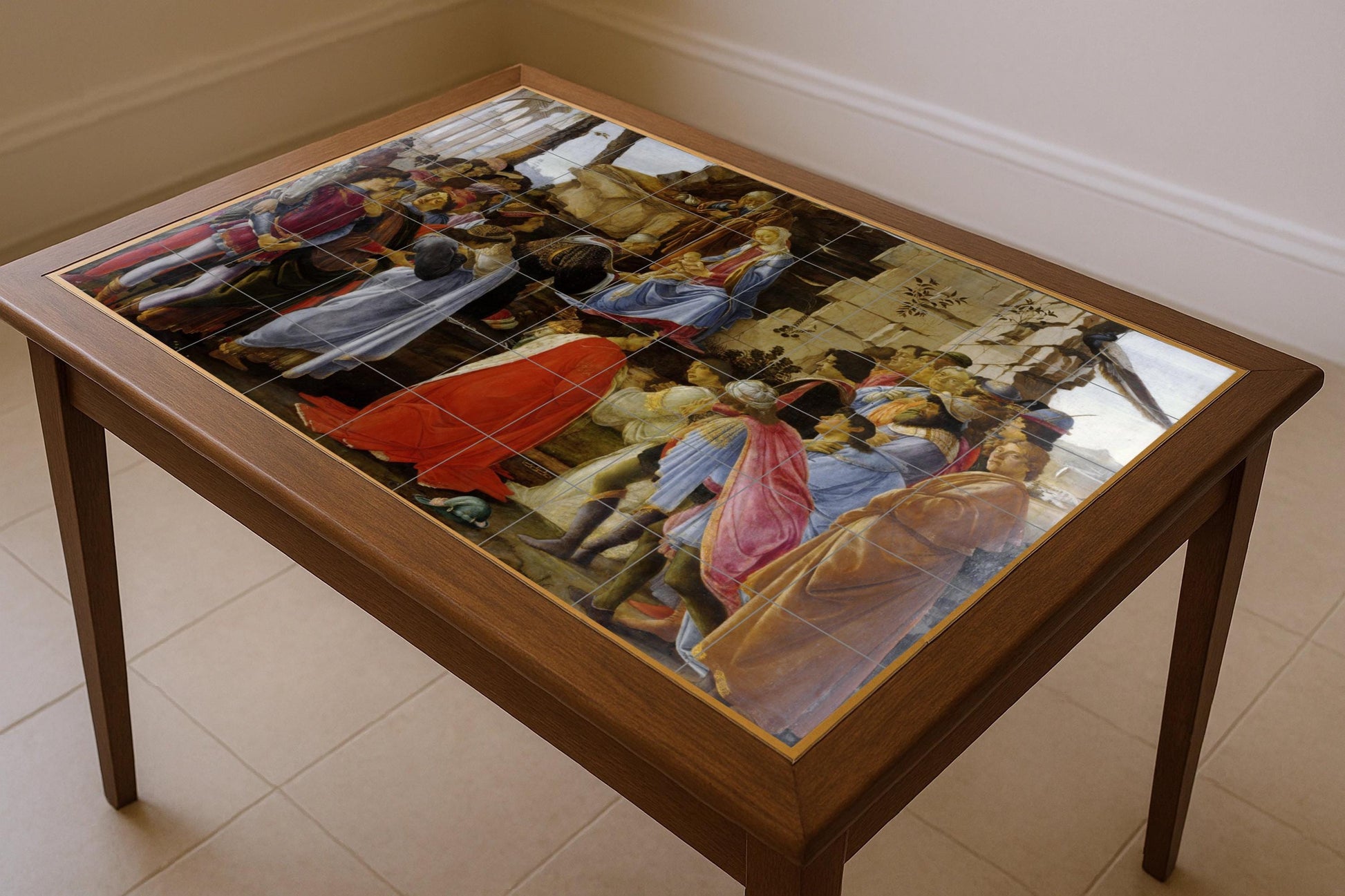Adoration de les Reyes Mages — Fresque Murale en Carreaux de Céramique · Art Populaire et Ornemental
