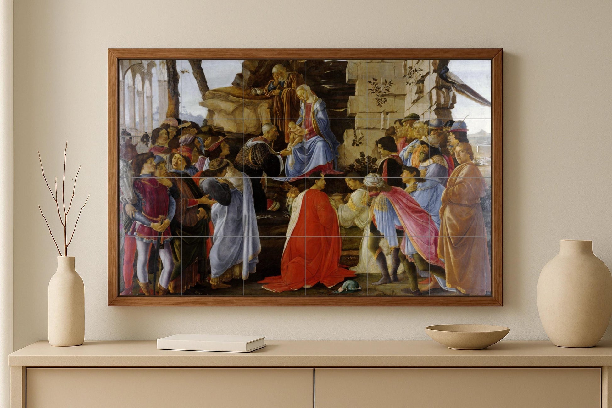 Adoration de les Reyes Mages — Fresque Murale en Carreaux de Céramique · Art Populaire et Ornemental