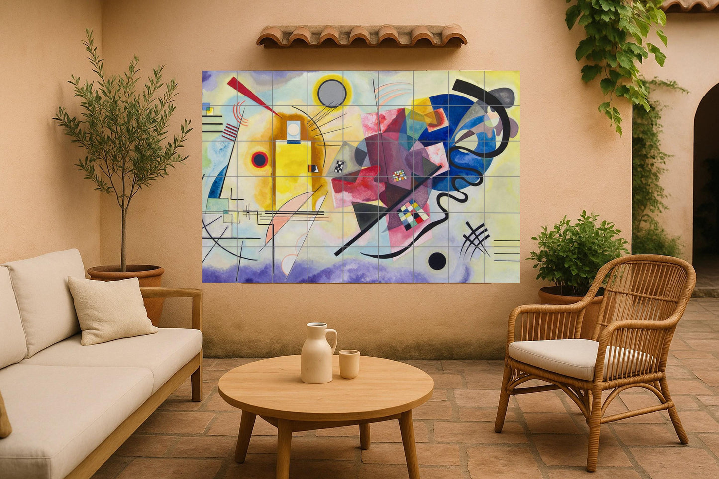 Amarillos, Rossi e Blu — Murale in Piastrelle di Ceramica · Murale a Motivi Decorativi